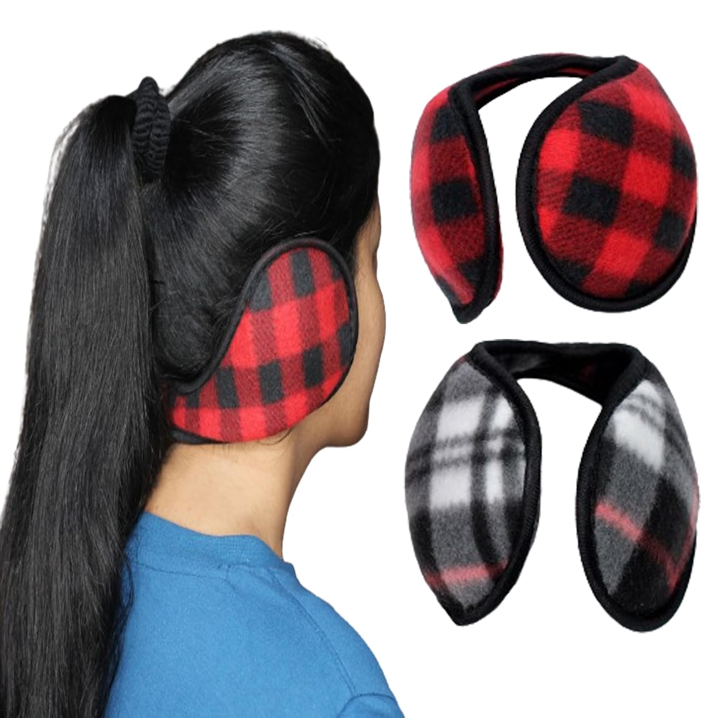 Winter Outdoor Earmuffs Ear Warmer Soft Fur Plush Ear Muffs for Kids and Adults-image-20