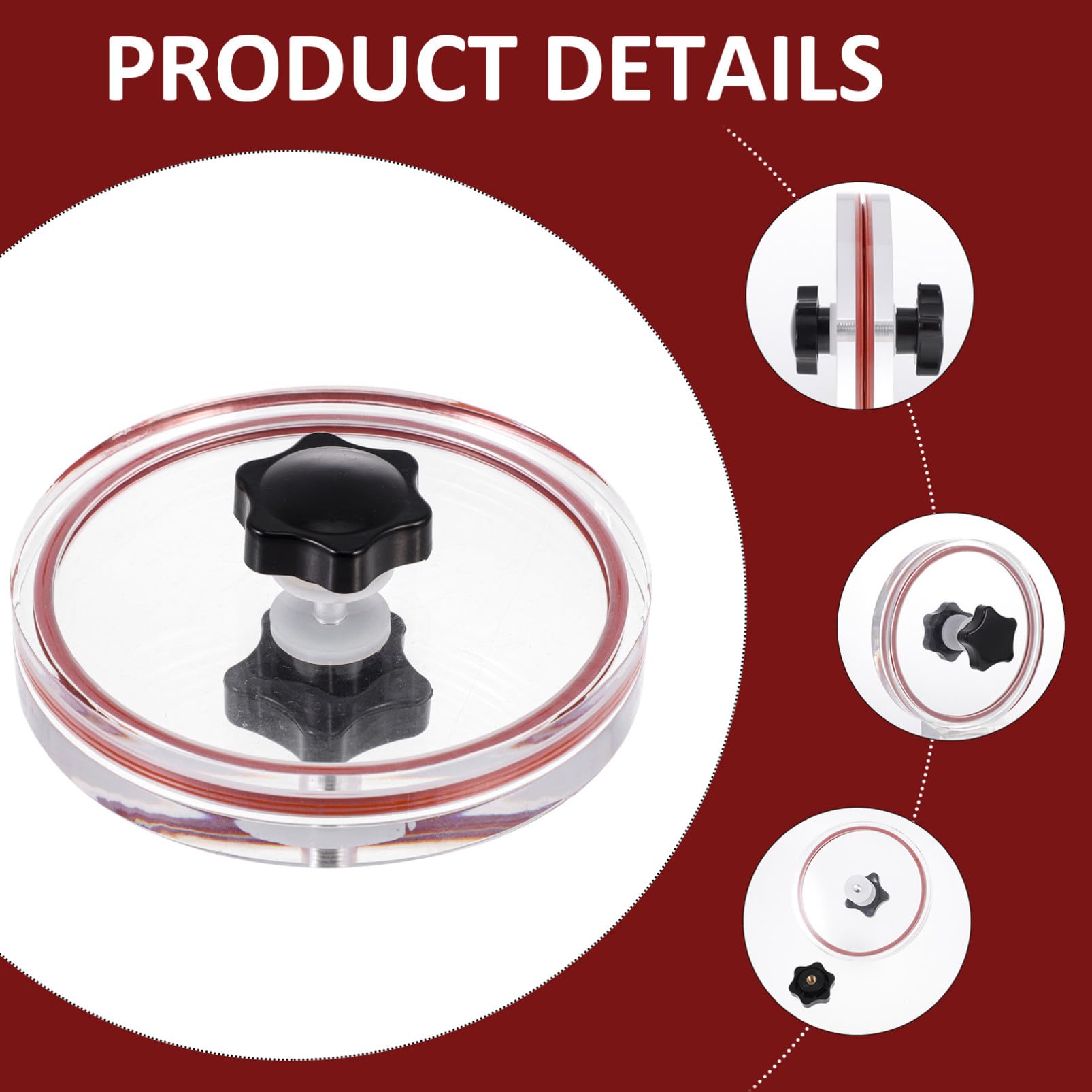 jojofuny 1pezzi Acrylic Record Label Saver Protezione Per Pulizia Dischi Vinile Con Manico Ergonomico e Design Compatto