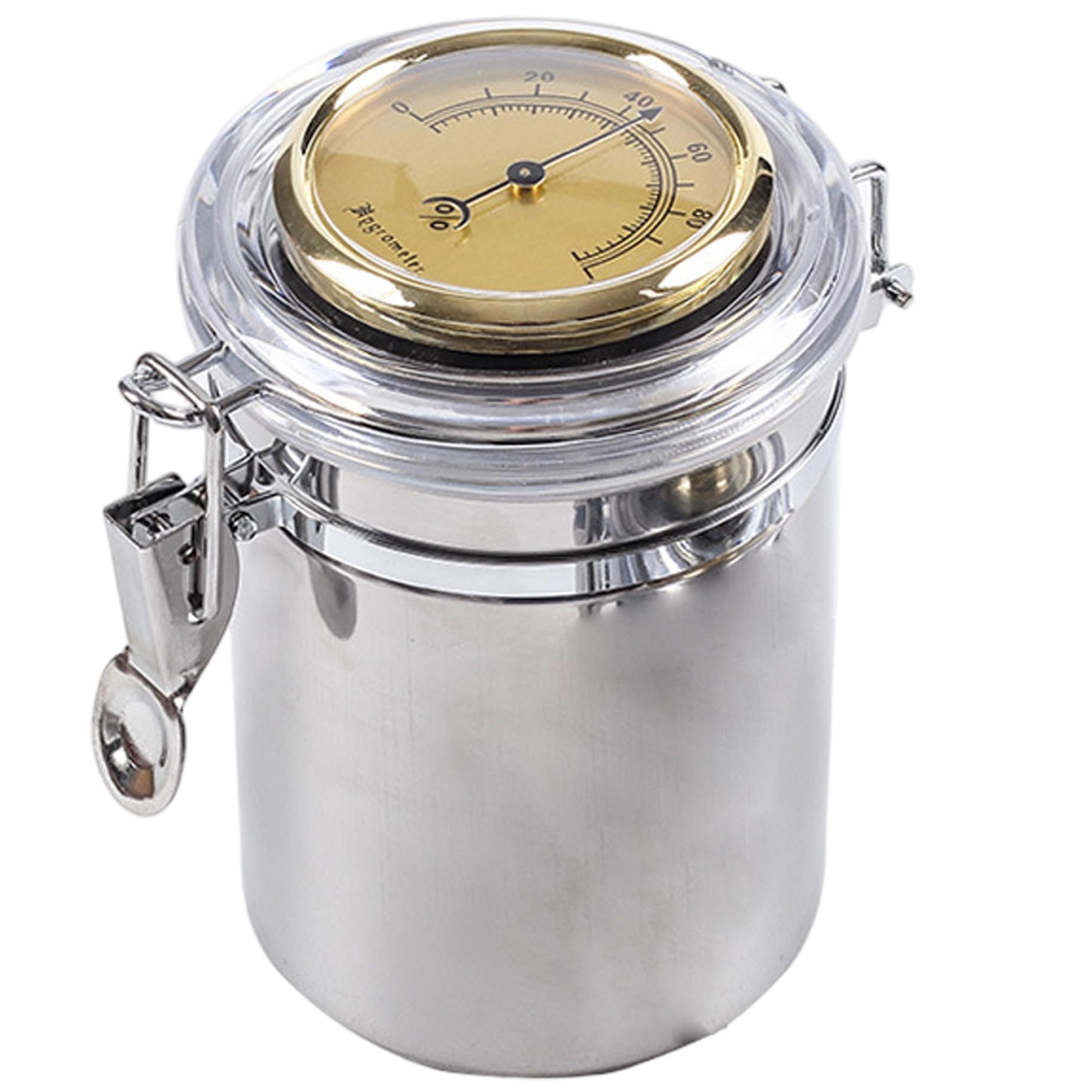 BEAHING Pipe Tobacco Storage Jar, Stainless Steel Cigar Humidor with Hygrometer & Humidifier Portable Airtight Tobacco Tin with Lock