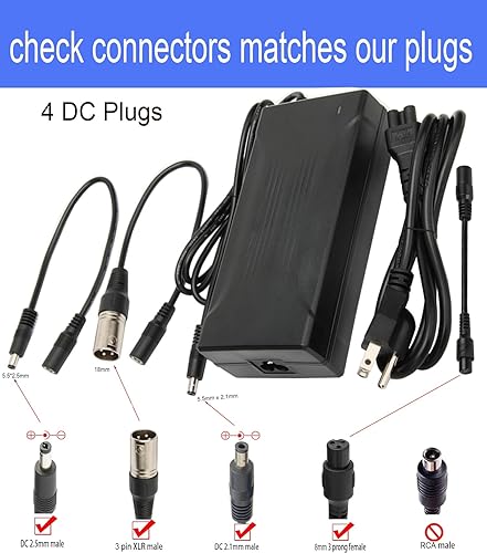 Miniatura 3 de Cargador de 54.6V 3A para batería de iones de litio de 48V 13S, cargador de batería universal de 48 voltios con conector XLR de 3 pines, enchufe