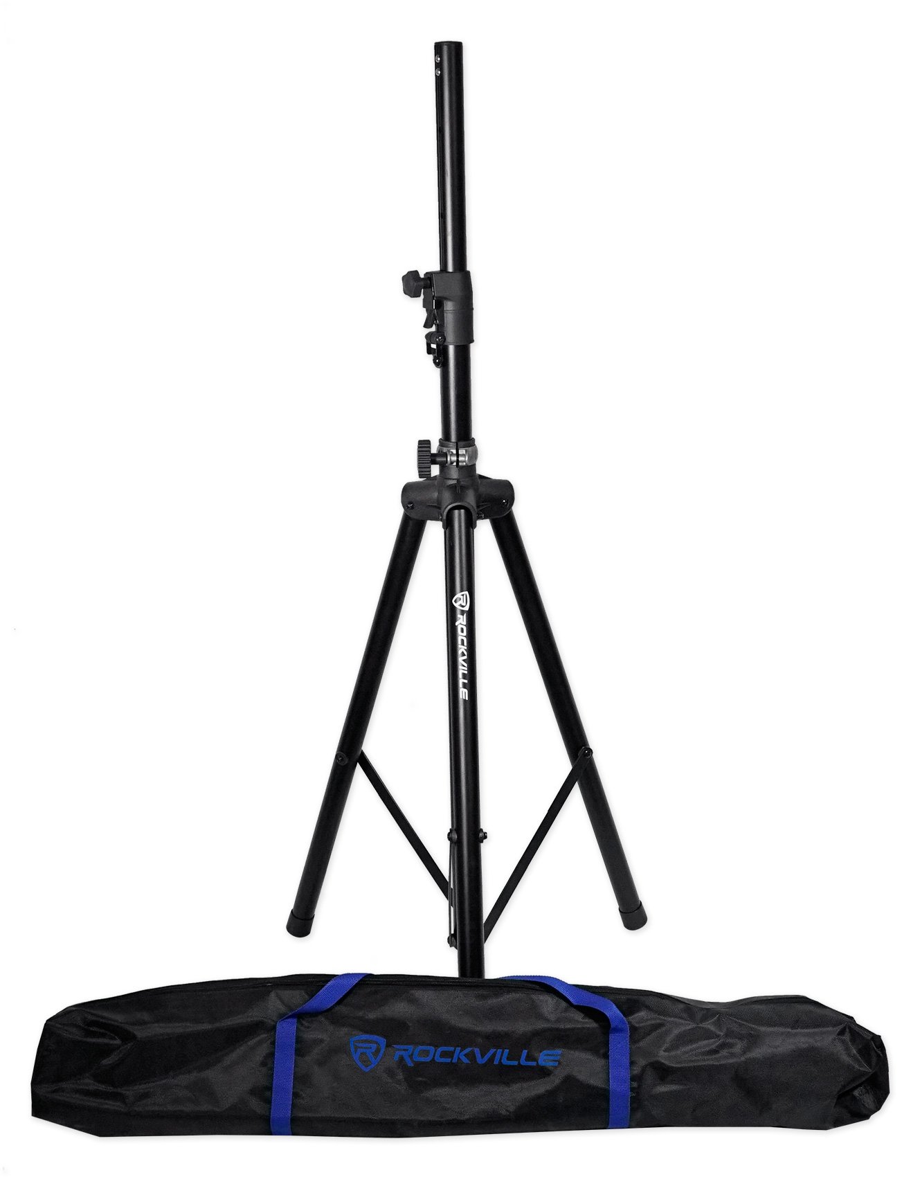 Rockville RVSS4AB Hydraulic Tripod Speaker Stand, 154 lbs Capacity, Auto Lift, Travel Bag Included, Adjustable 42-79 Inches, Perfect for DJs and Live Events