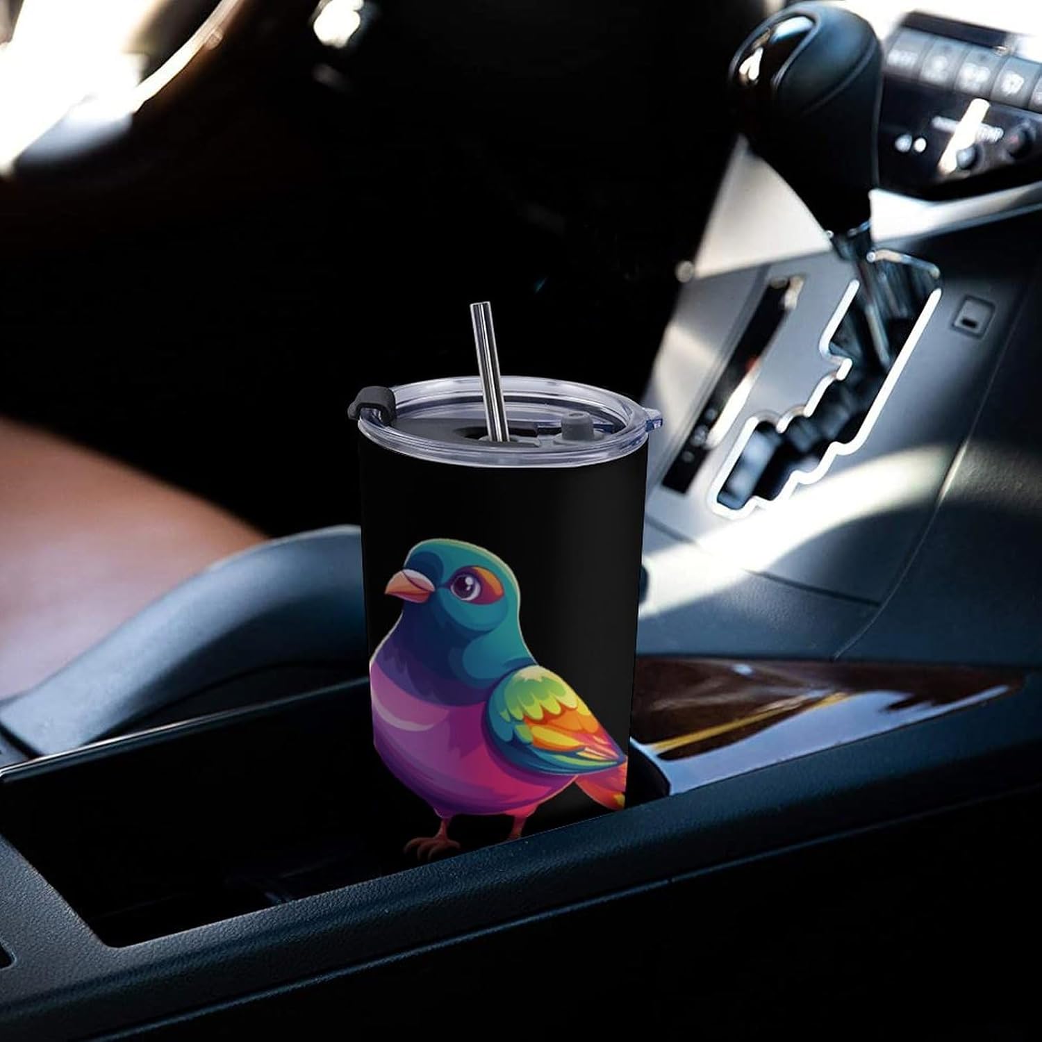 Funny Pigeons Birds Travel Coffee Mug Stainless Steel Insulated Tumbler Water Bottle Tea Cup for Home Office