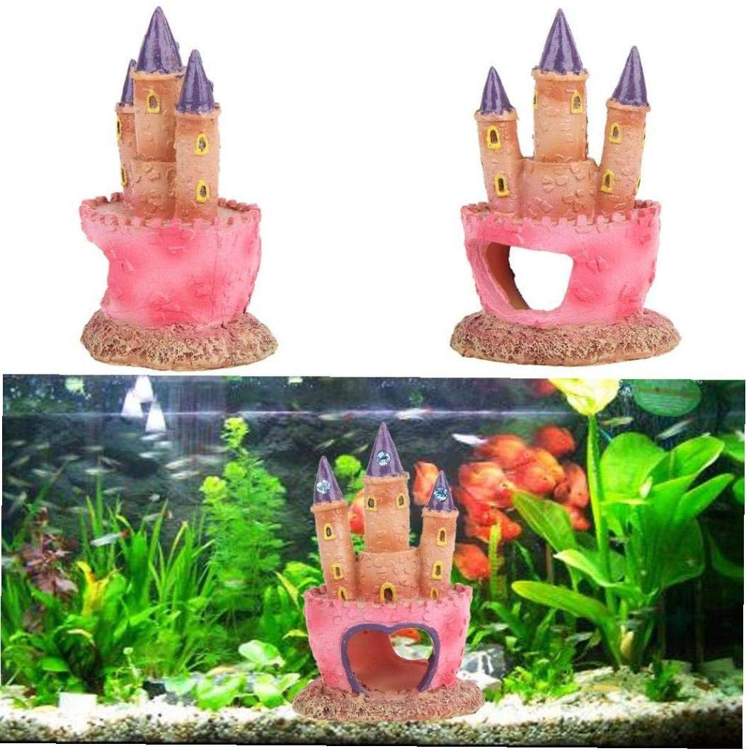 Amazon | 水槽 オーナメント お城 隠れ家 レイアウト 熱帯魚 鑑賞魚