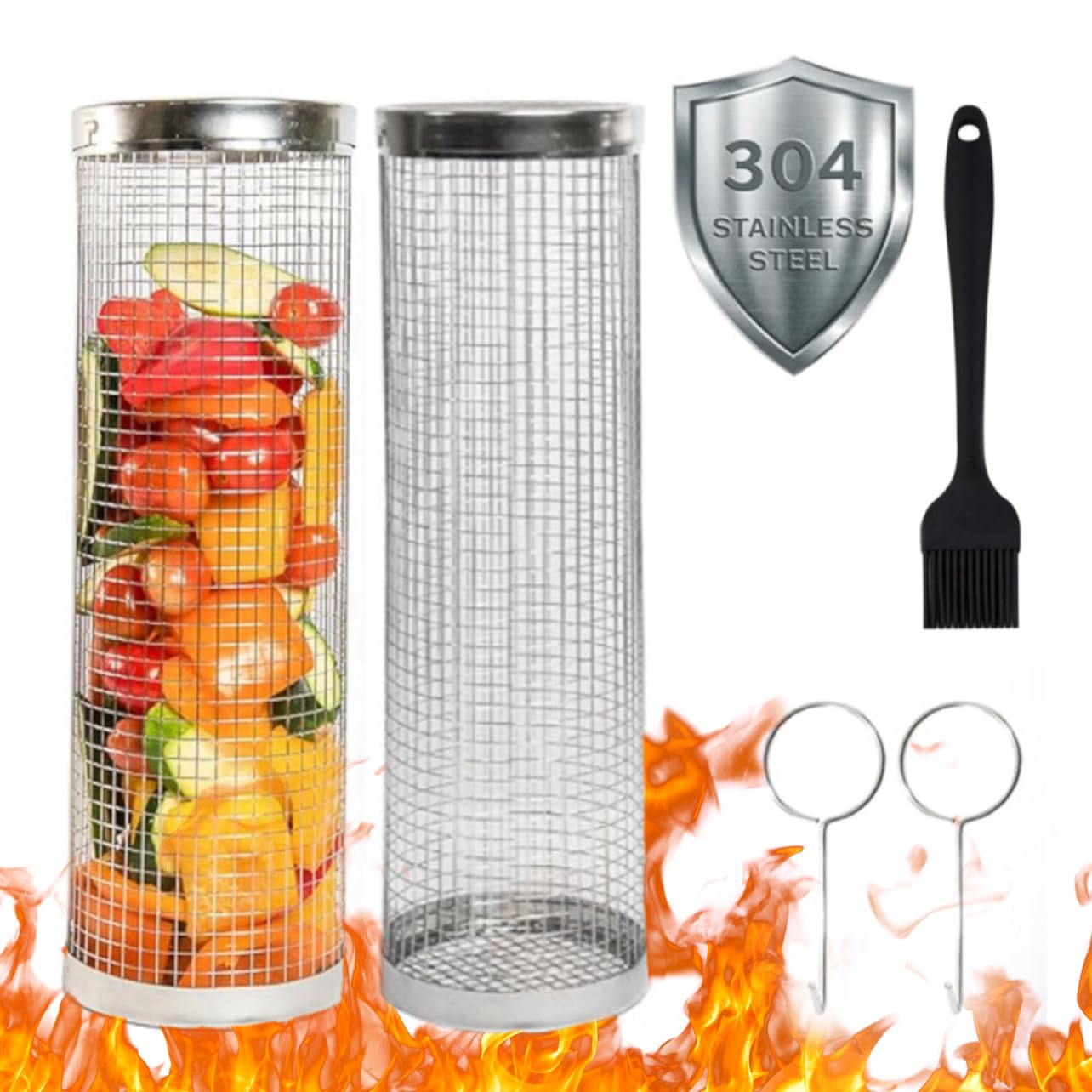 Rolling Grill Basket