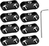 Vista 6 de 6AN - Abrazaderas separadoras de manguera de 0.551 pulgadas con llave de aluminio AN6 para línea de combustible 3/8, línea de freno, tubería de agua