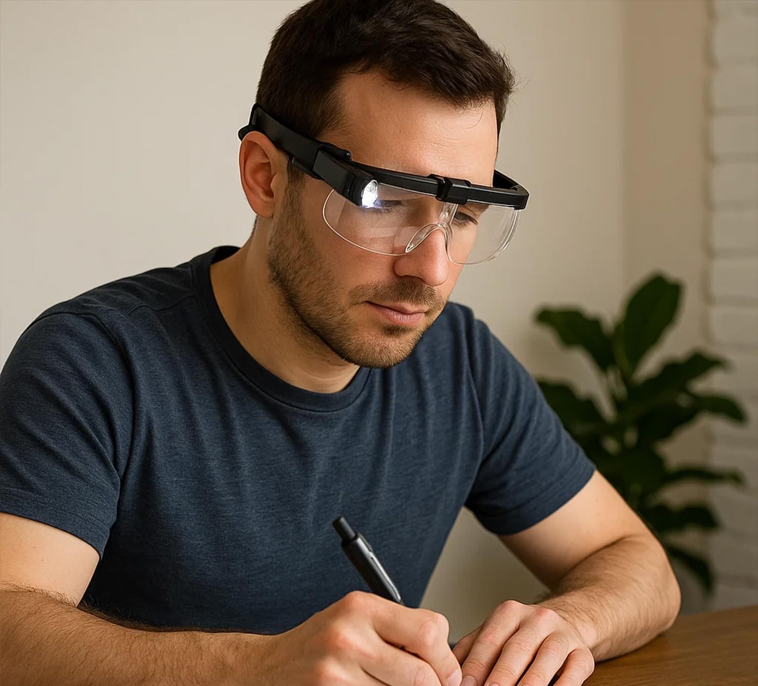 ZOBMIO Magnifying Glasses with Light 2 x LED USB for Glasses Wearers, Headband Magnifier with 3 Interchangeable Lenses (1.5X/2.0X/2.5X Combinable), Ideal for Electricians, Jewellers, Sewing and - Image 3