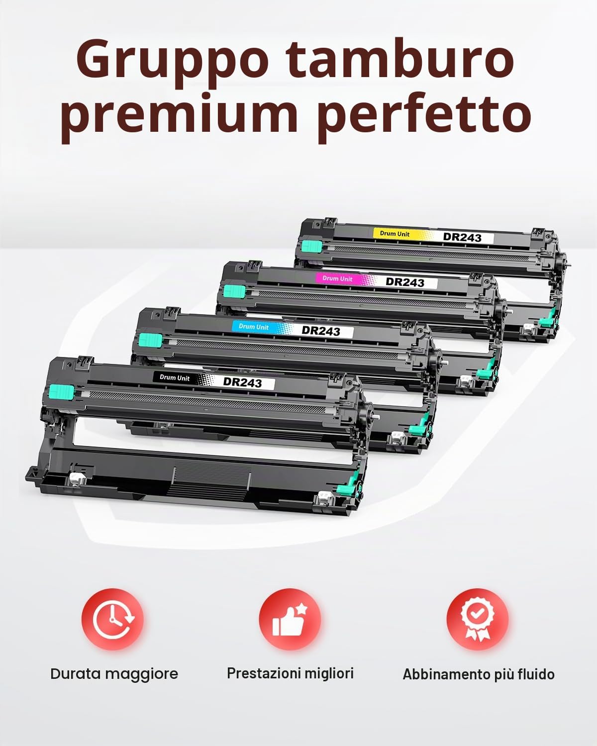 DR-243CL DR243CL Unità Tamburo Compatibile per Brother DR243 DR 243 | Compatibile per Stampanti Brother DCP-L3510CDW DCP-L3517CDW DCPL3550CDW MFC-L3710CW MFC-L3730CDN MFC-L3750CDW MFC-L3770CDW