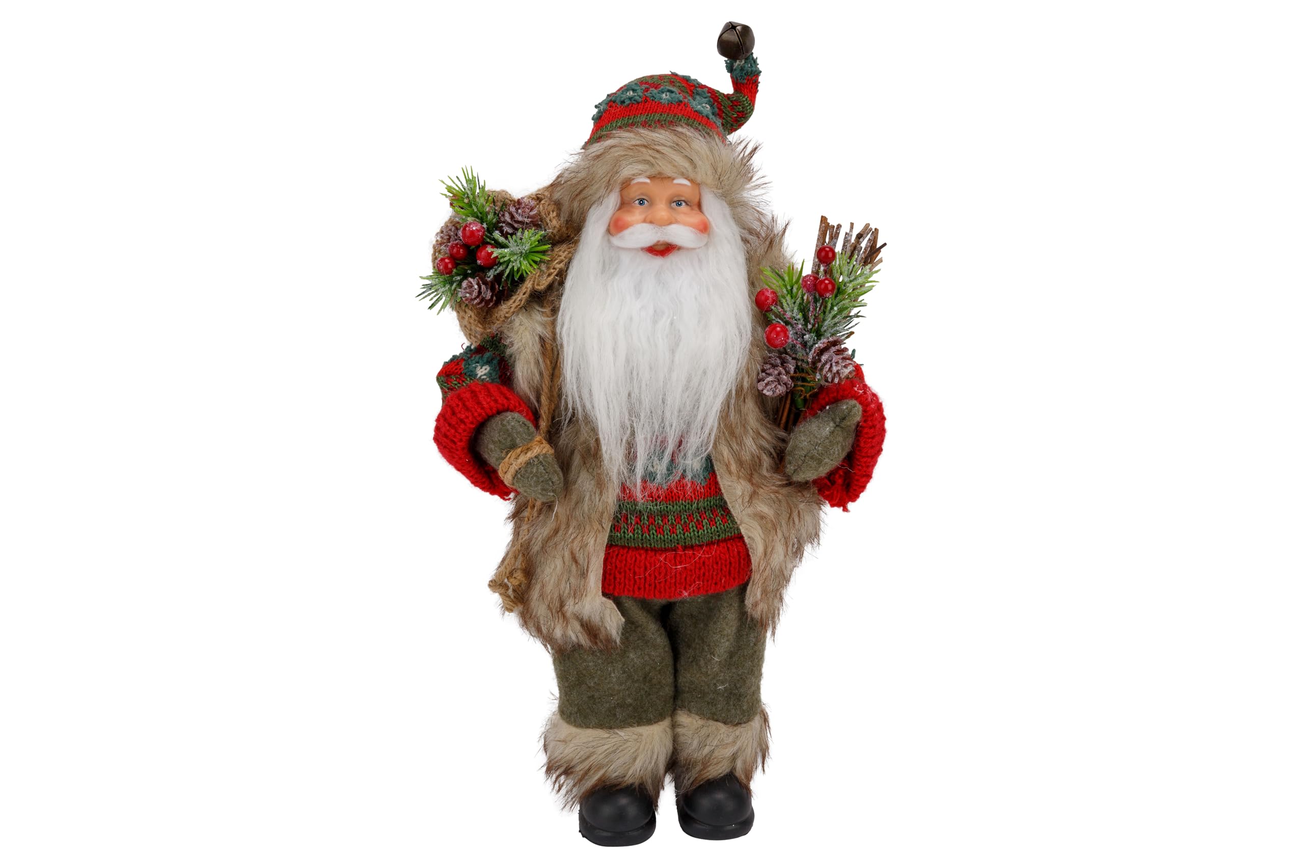 Cosy Home Polyester Santa Figurine, Green, 31 x 19 x 47 cm