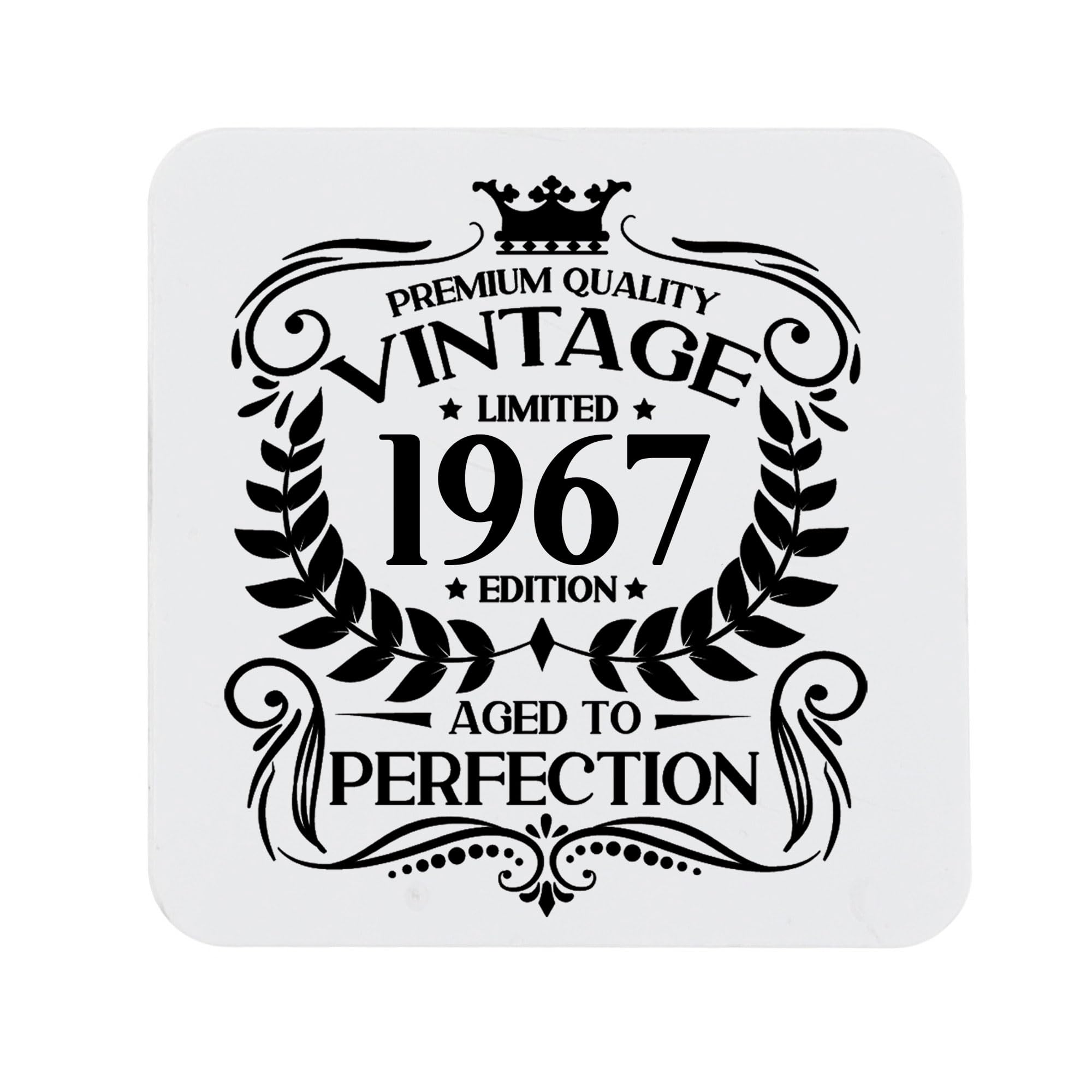 80th Birthday Gift for Men Vintage 1946 Aged to Perfection Engraved Slate Coaster Present for 80 Year Old Etched Natural Slate Placemat (Round Slate) — view 200