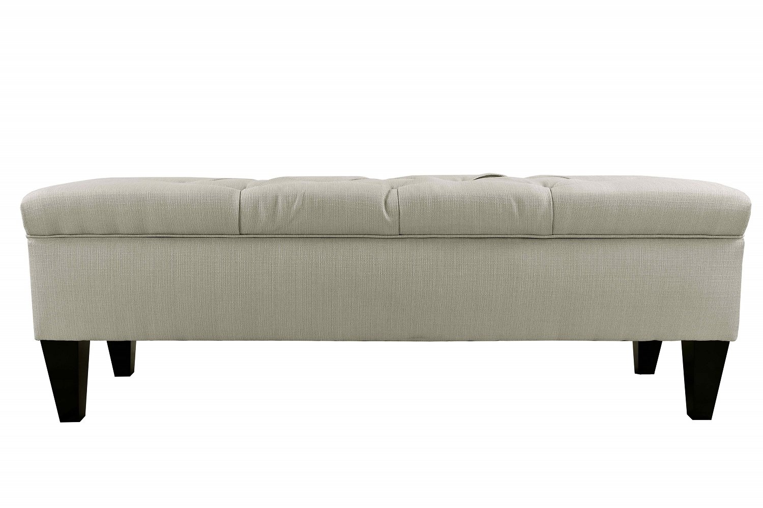 MJL Furniture DesignsBrooke Collection Diamond Tufted Upholstered Long Bedroom Storage Bench, Sachi Series, Khaki