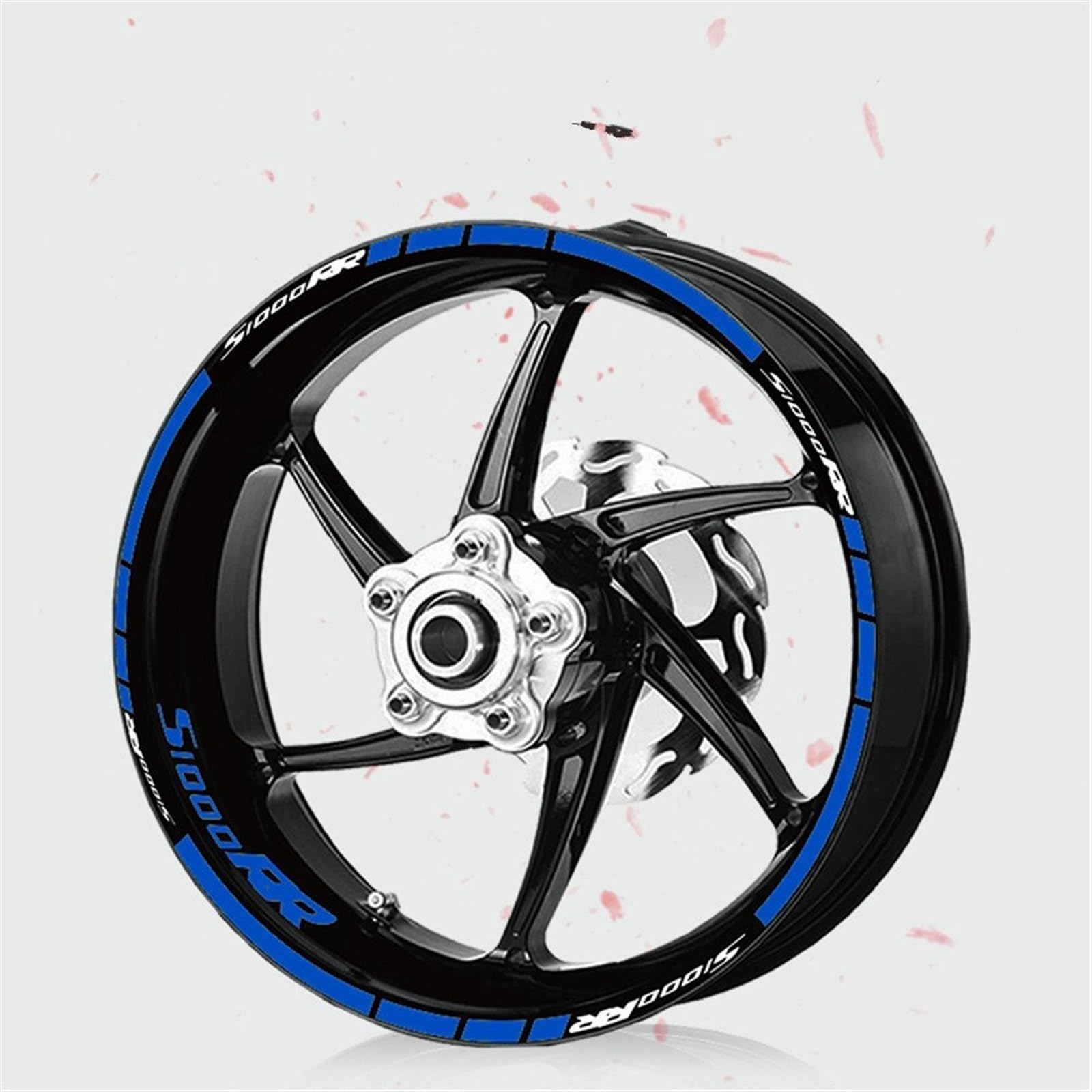 Motorcycle Sticker Wheel Reflective Stripe Decal Racing Film for BMW S1000RR S 1000RR S1000 RR Decorative(Blu)