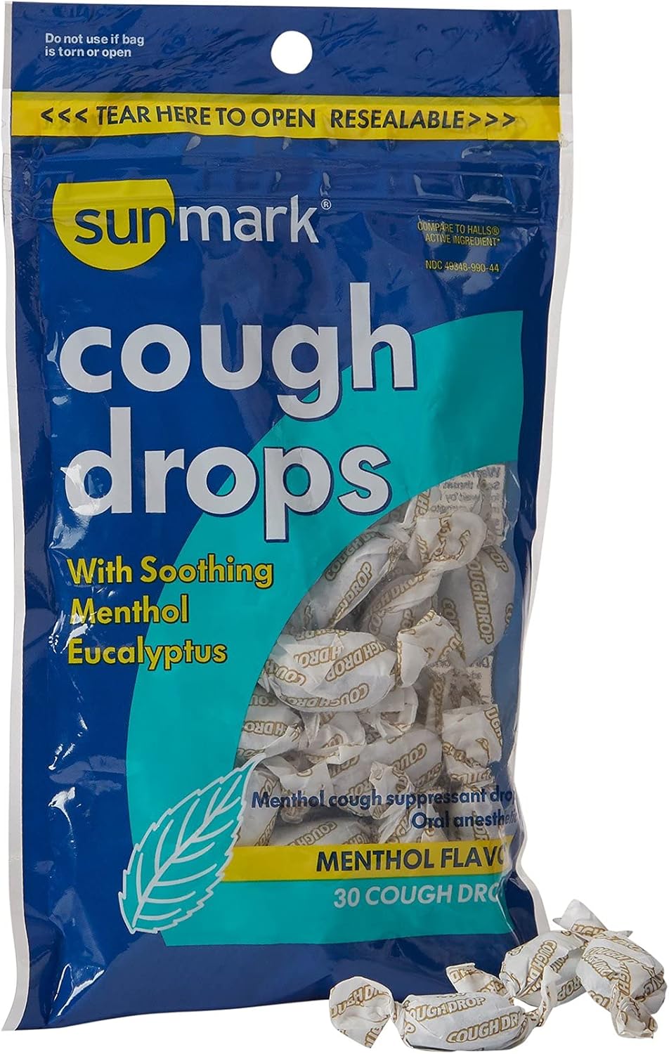 Sunmark Cough Drops Menthol Flavor 30 cough drops 2PK