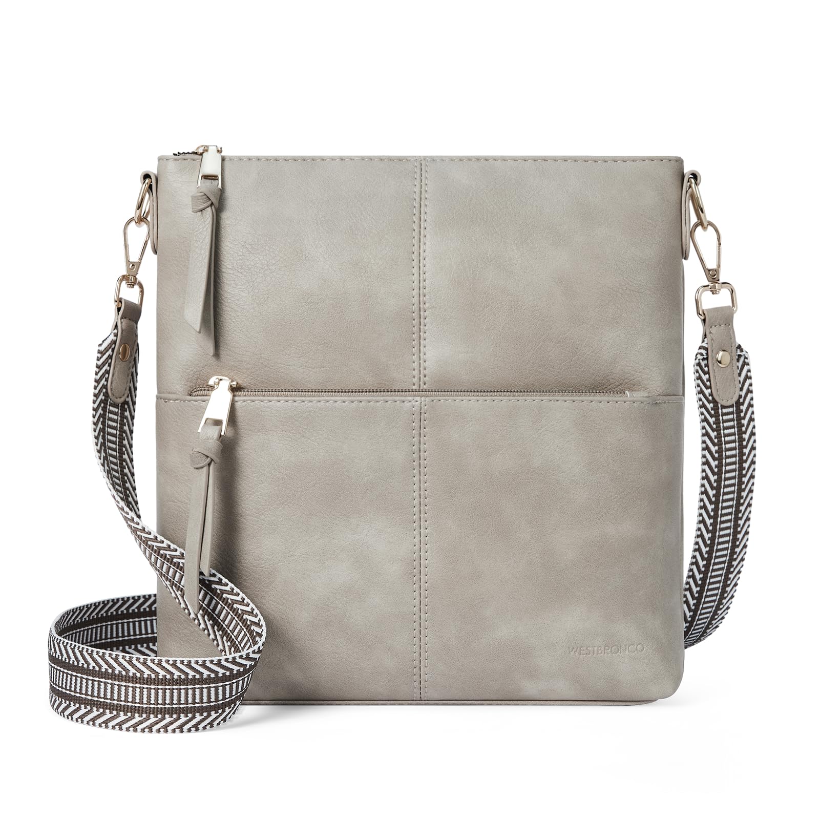 WESTBRONCO Crossbody Purses for Women Medium Shoulder Bag Vegan Leather Handbags with Guitar Strap | Medium, with Guitar Strap