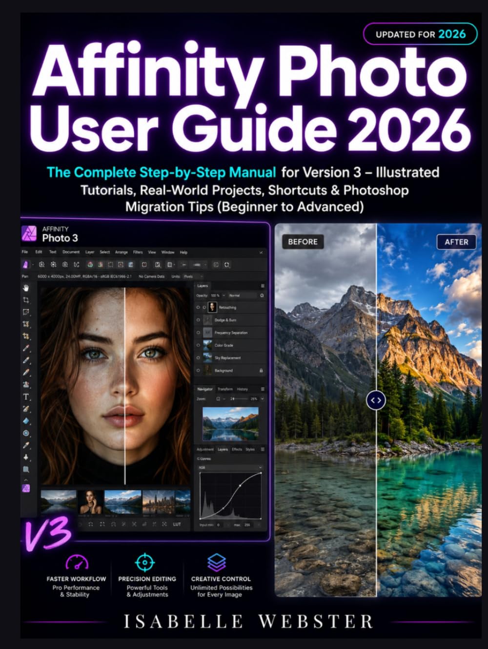 Affinity Photo User Guide 2026: The Complete Step-by-Step Manual for Version 3 – Illustrated Tutorials, Real-World Projects, Shortcuts & Photoshop ... to Advanced) (THE ILLUSTRATED GUIDE SERIES)