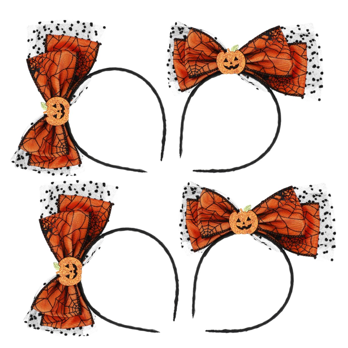 Healeved 16 Piezas Diademas Halloween con Lazo y Accesorio Festivo para Mujer y Niña Aro de Pelo para Fiesta de y Acción de Gracias