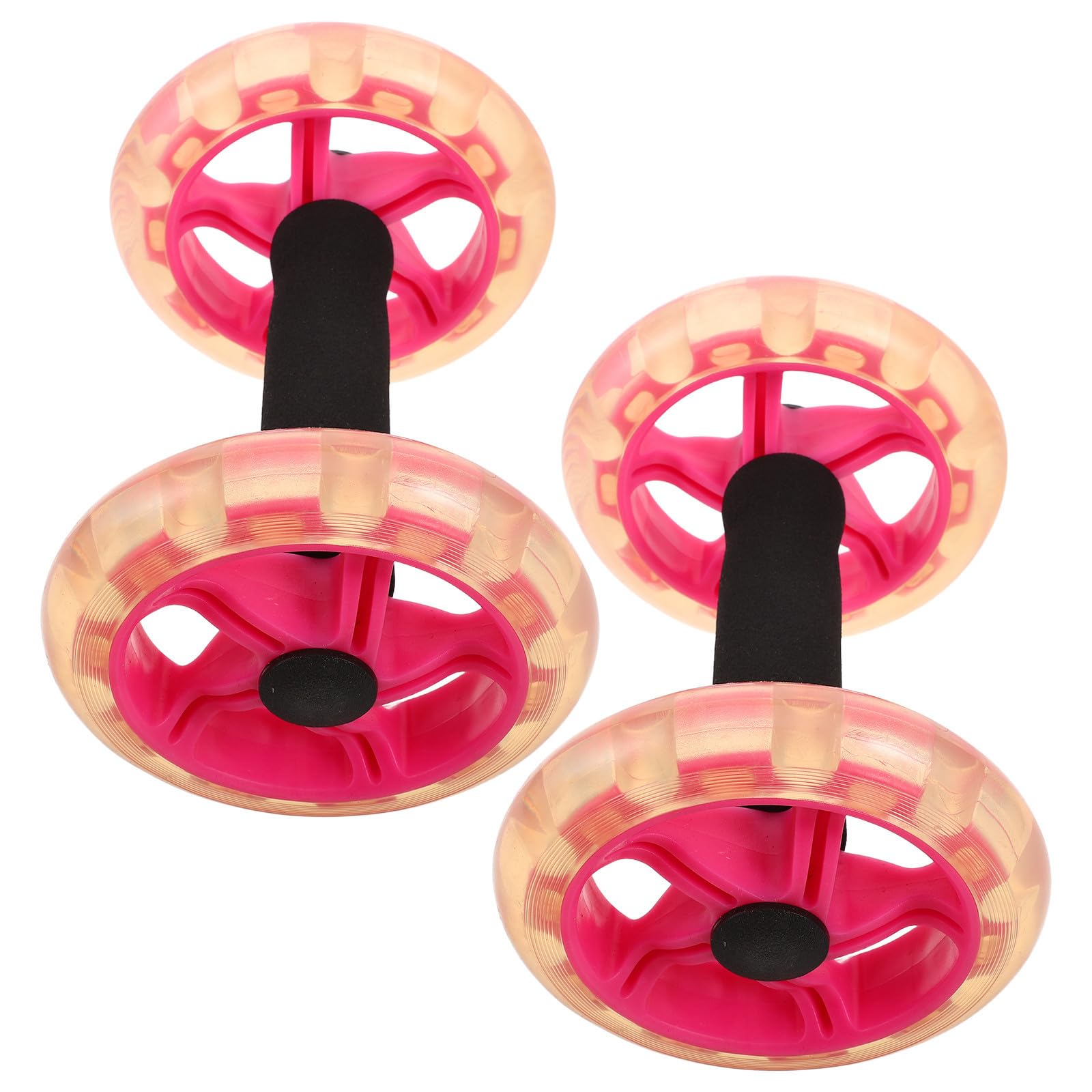 MAGICLULU Rueda Abdominal Doble para Entrenamiento de Core con Agarre Sincronizado y Material Pp y Esponja para Gimnasio en Casa y Oficina