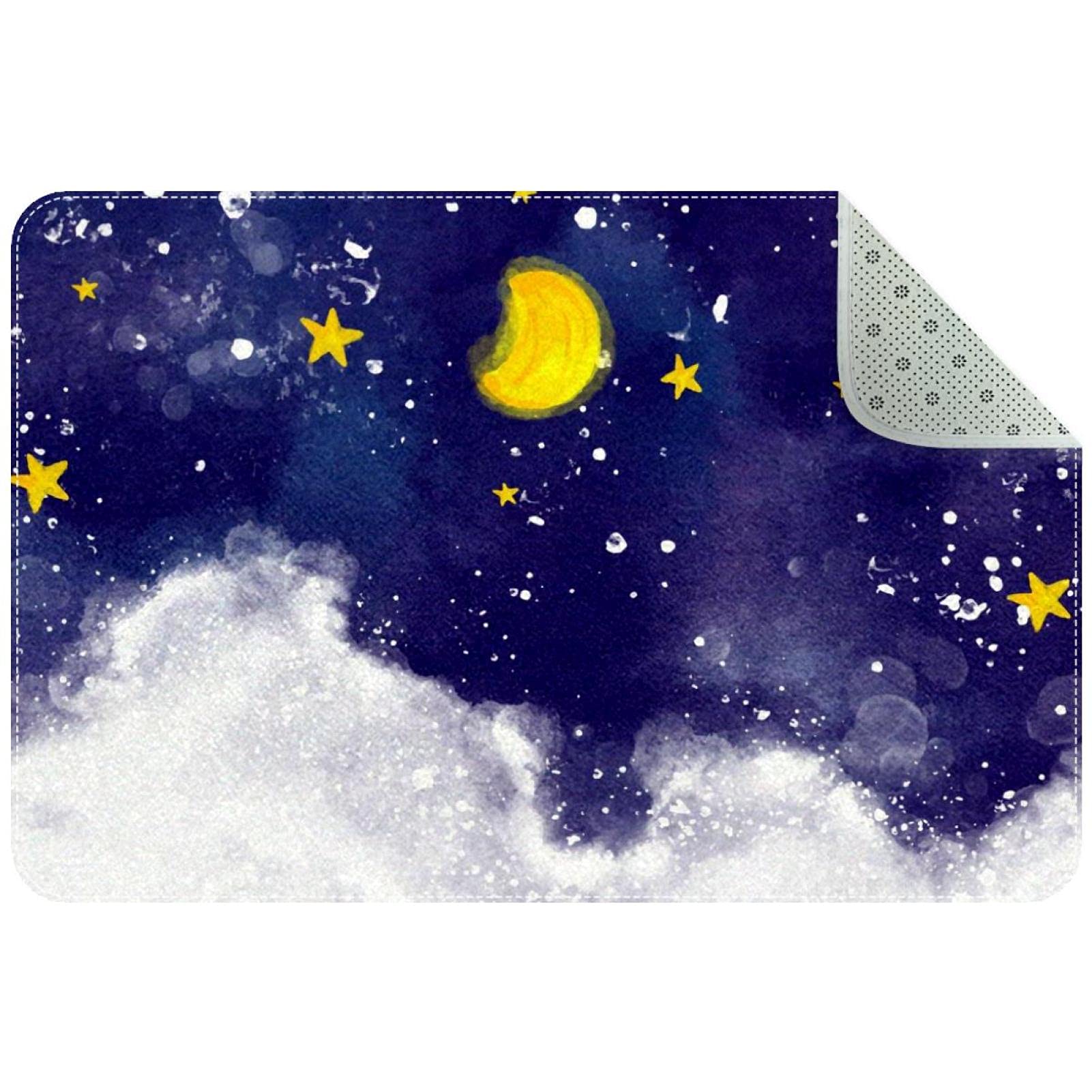 Paillasson durable extérieur contre la saleté avec tapis de porte lune antidérapant