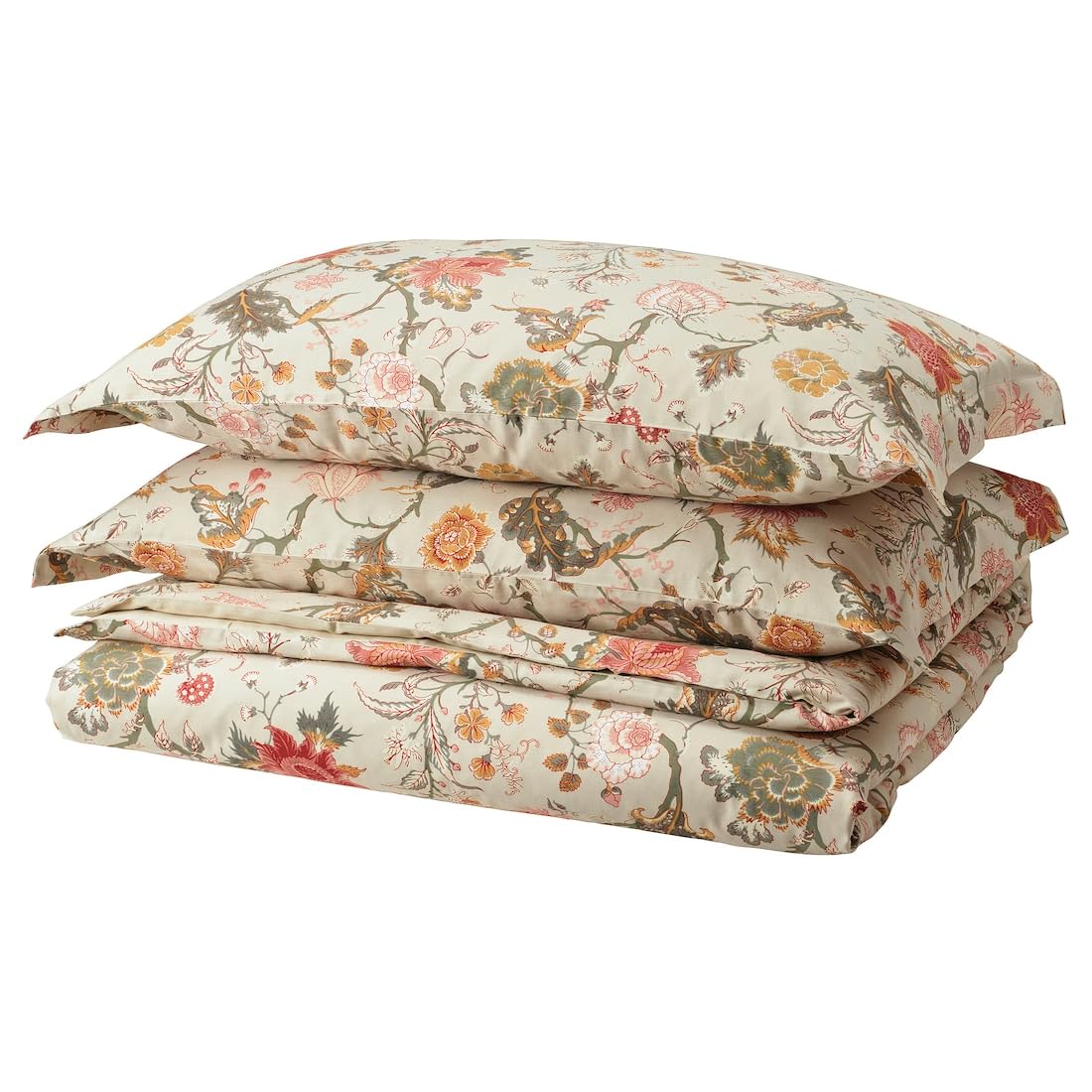 JENIFO NÄSSELKLOCKA Duvet Cover and 2 Pillowcases, 240x220/50x80 cm (94x87/20x31) Beige Soft Cotton Bedding Set-image-17
