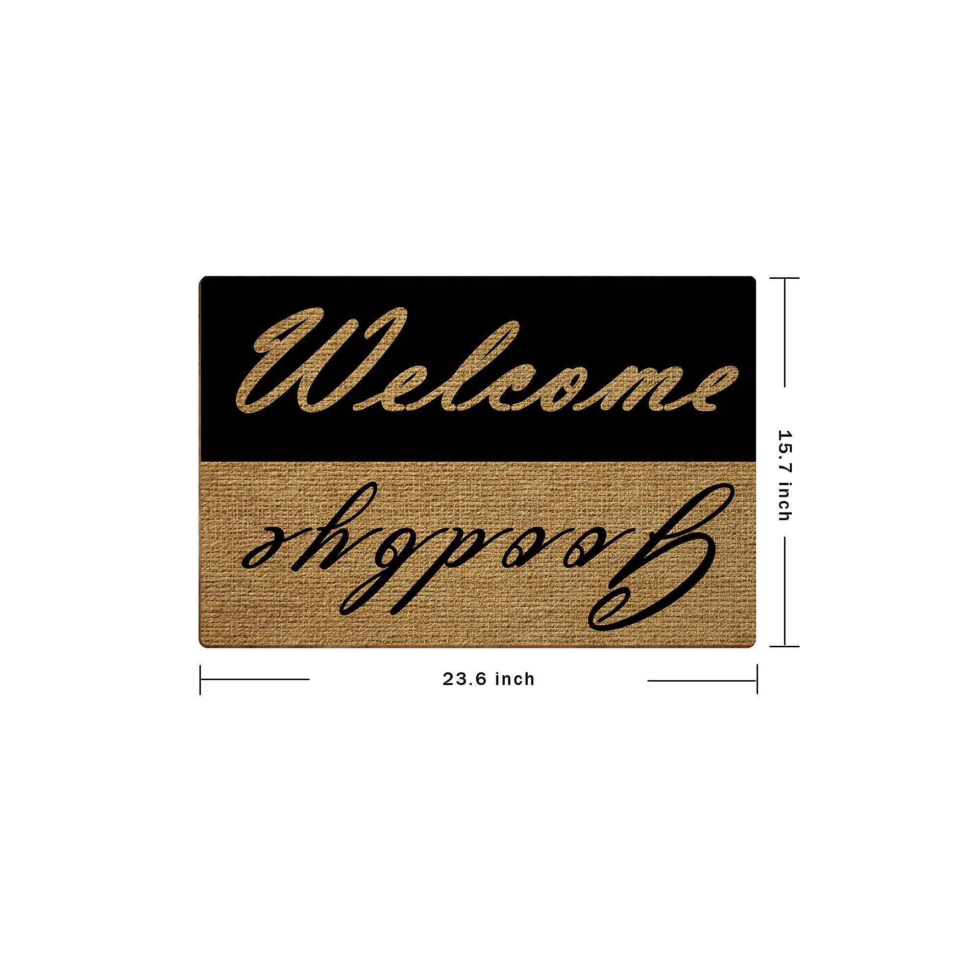 Divertente tappetino per interni con scritta Welcome Entra, con