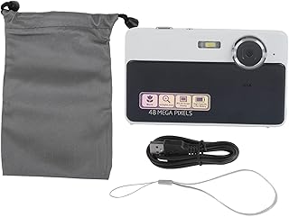 Câmera digital, câmera digital pequena Fhd 1080p 40mp, câmera digital de 16x de zoom digital para fotografar e apontar para adolescentes, estudantes, meninos e meninas (preto)