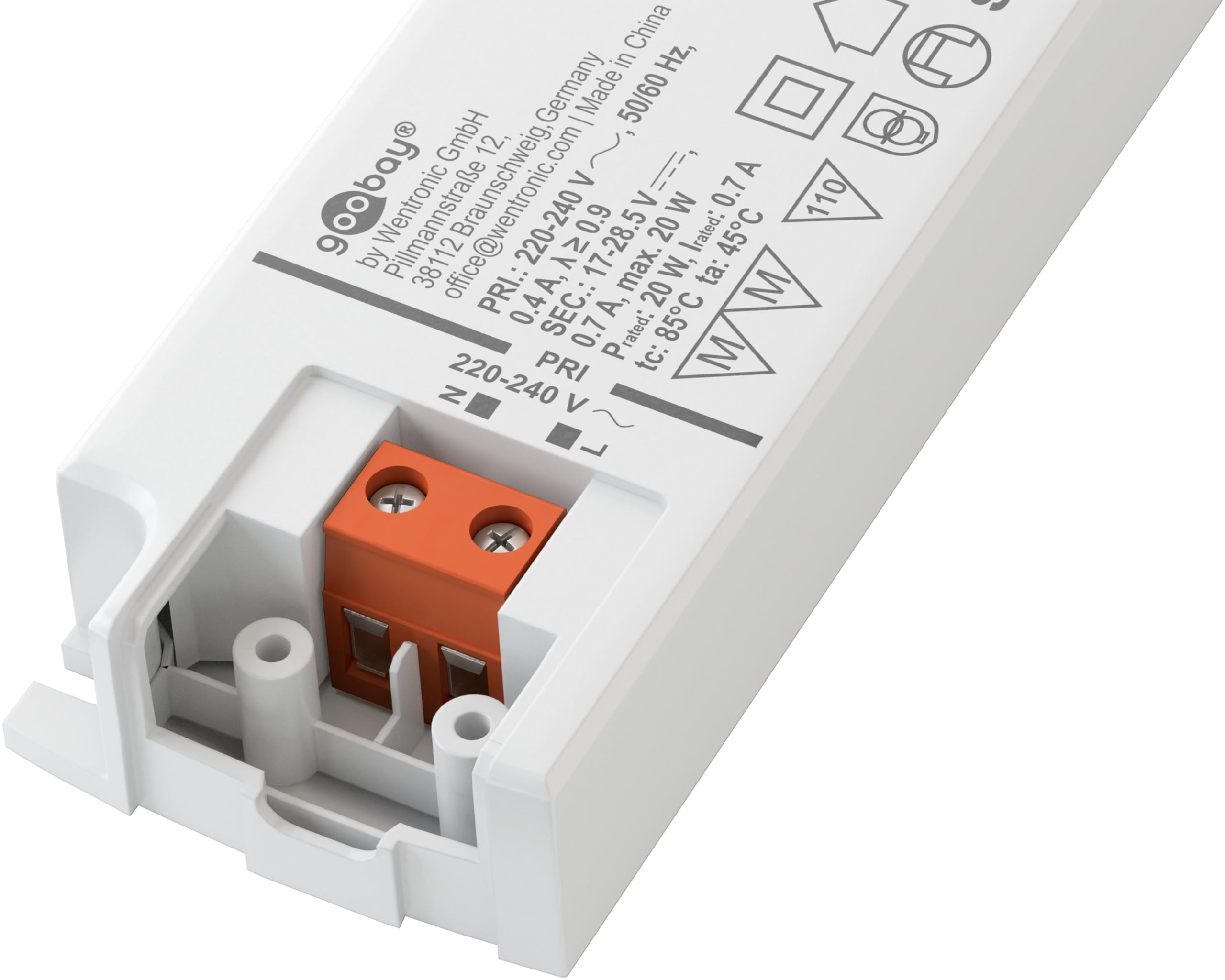 DR350-20 - Alimentatore Per LED A Corrente Costante Barra Din 350mA 20W 25-56V Dimmerabile 1-10V - Alpha Elettronica - Foto 10