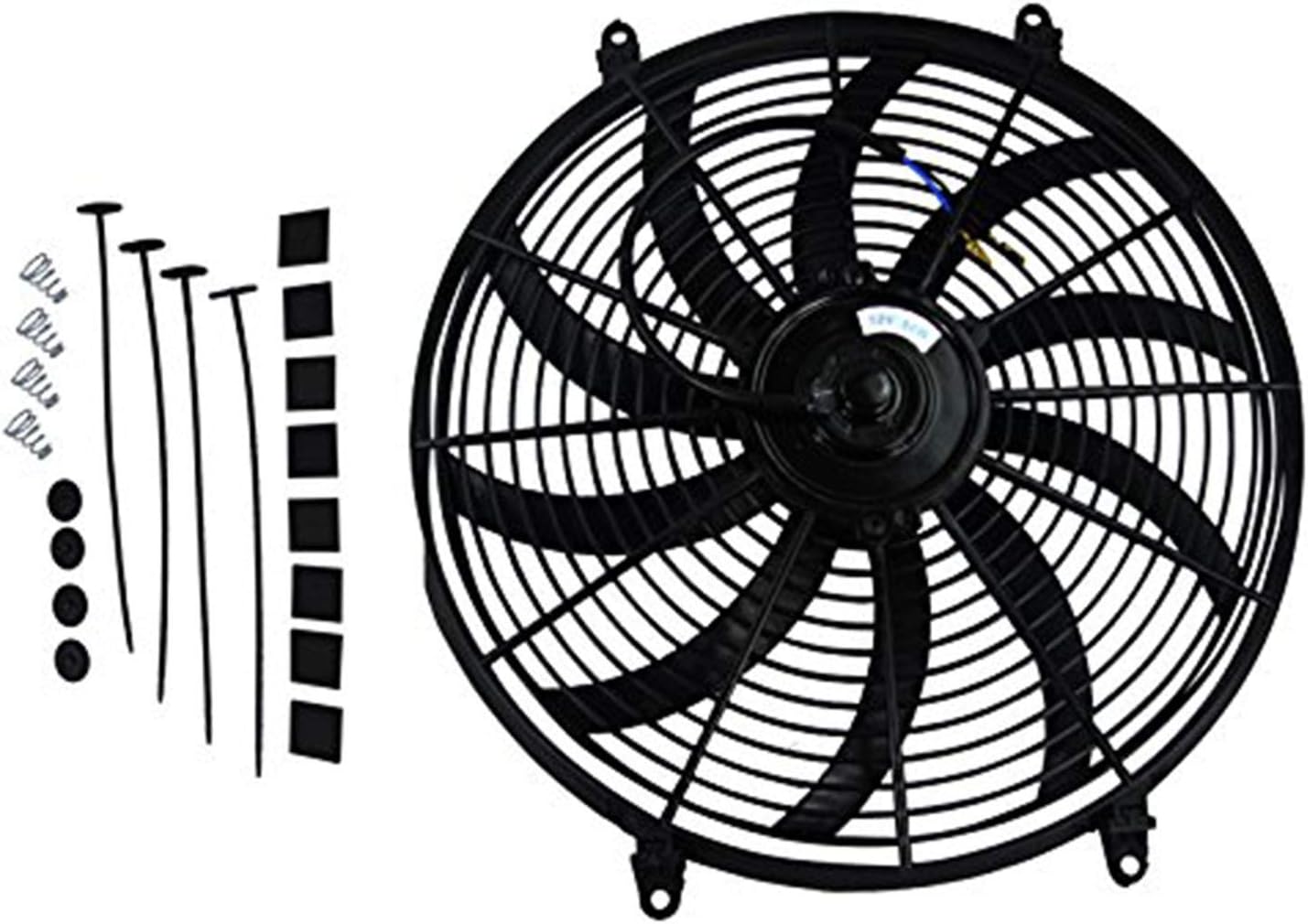 ALLOYWORKS12V Universal Slim Electric Radiator Fan Engine Cooling Fan