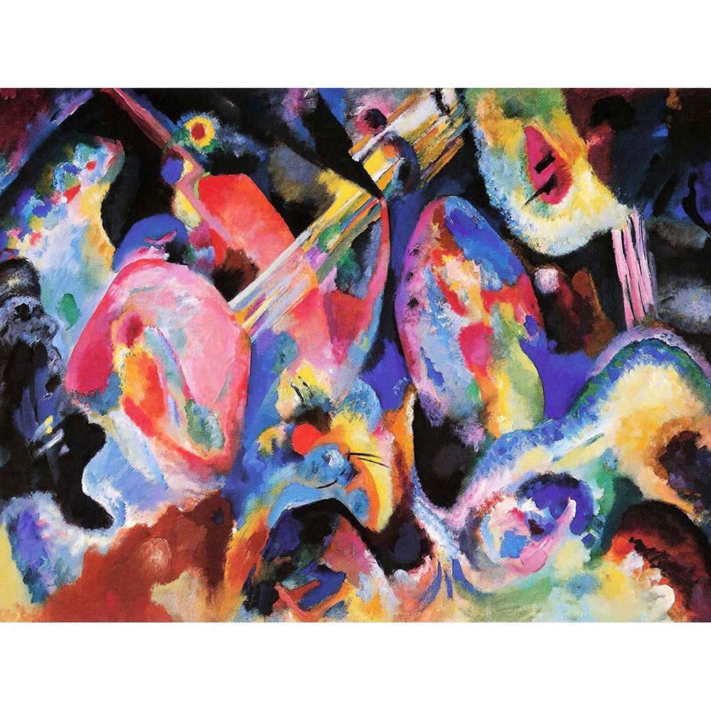 Wee Blue Coo Wassily Kandinsky Russian Abstract Old Master Painting Art Print Poster Wall Decor 12X16 Inch