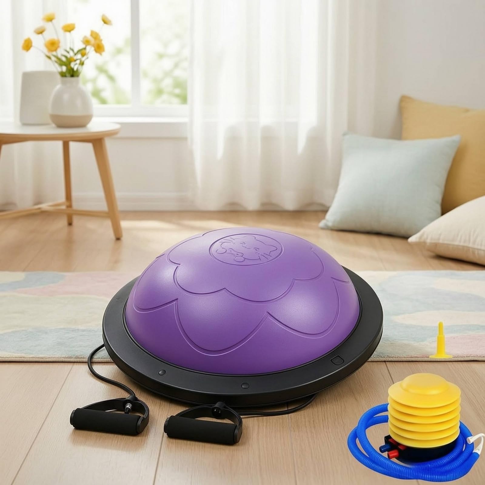 Amagogo Palla di Equilibrio per Bambini Cupola di Equilibrio Mezza Sfera Piattaforma Fitness con Elastici E Superficie Testurizzata Rinforzo Muscolare E