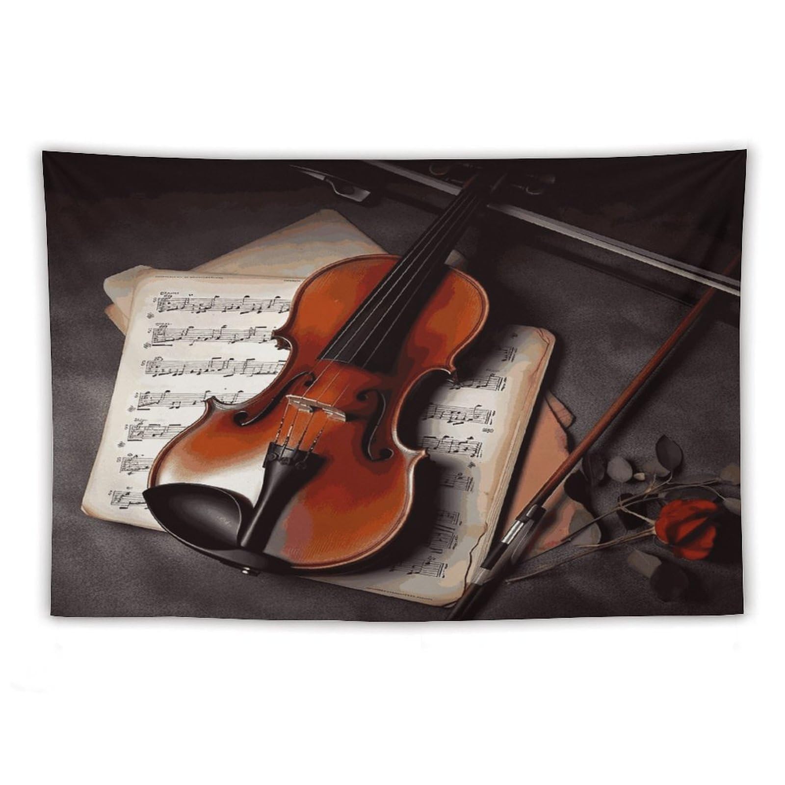 LDGSUPH Violin Sheet Music_78030672 Tapestry Wall Hanging Decor Anti-fading Aesthetic Wall Tapestries Fashion Wall Blanket Decor Modern Wall Art Tapestry for Bedroom Home Decor 40"x60"