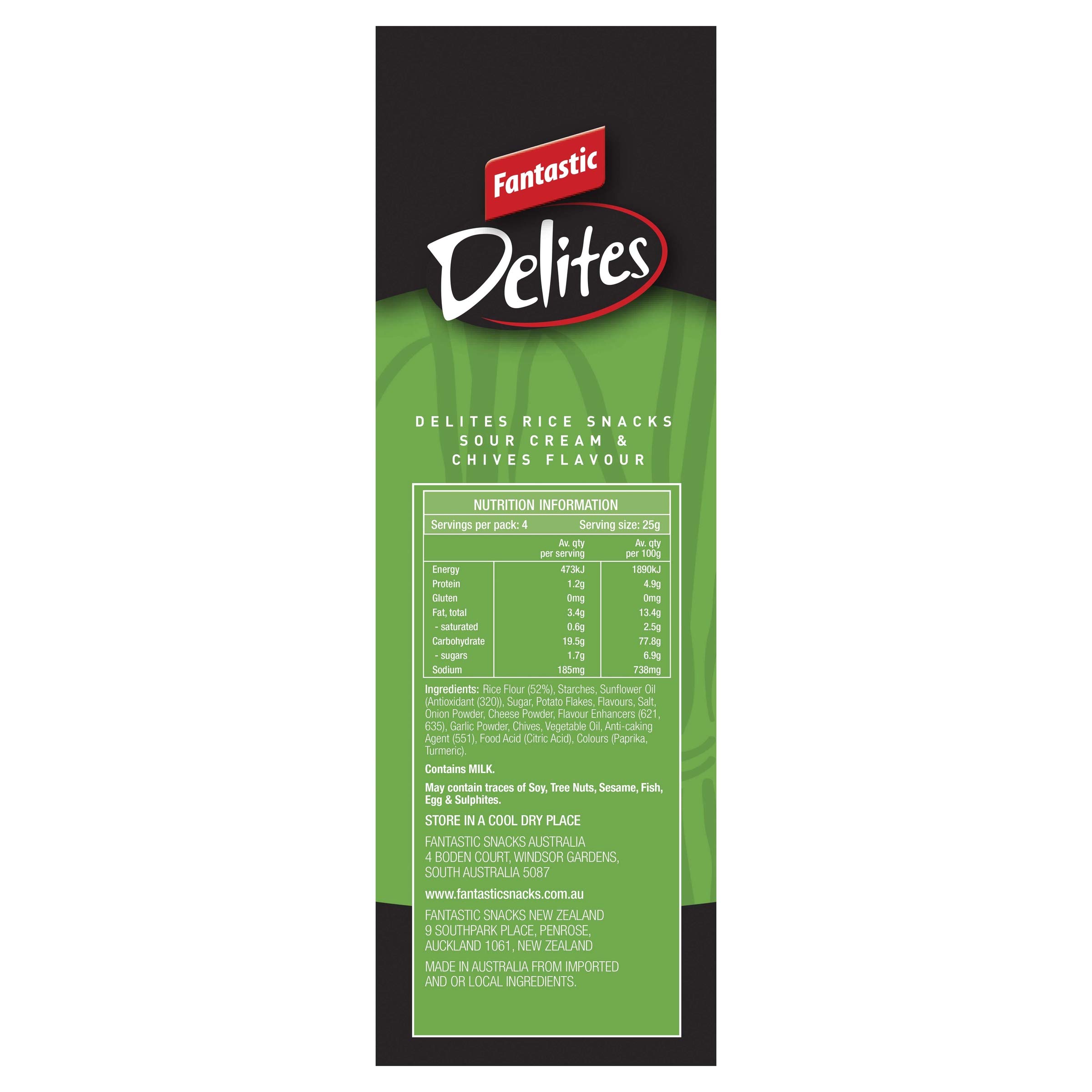 Fantastic Delites Sour Cream And Chives 100g — view 7
