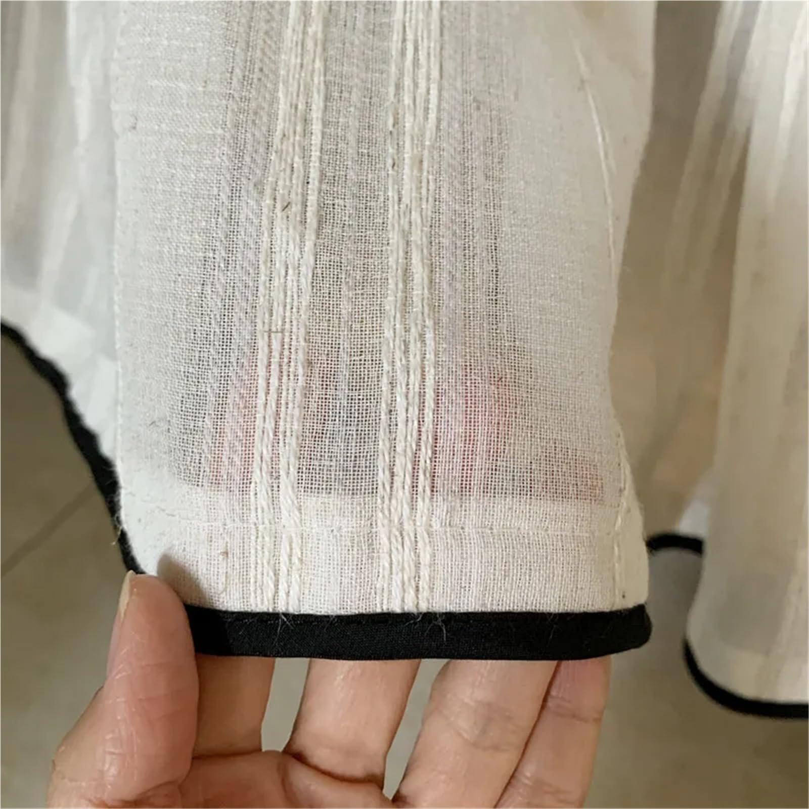 LNNXSZ Short Curtains Short Curtain Kitchen Cafe Farmhouse Rustic Country Style Small Window Treatment Door Home Casual Weave Tier(HOOK+LOOP,W200xH120cm 1Pc)