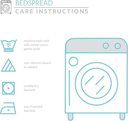 Miniatura 7 de Lush Décor - Juego de Cubrecama con falda de volantes para cama sencilla, estilo Shabby Chic, juego de 2 piezas