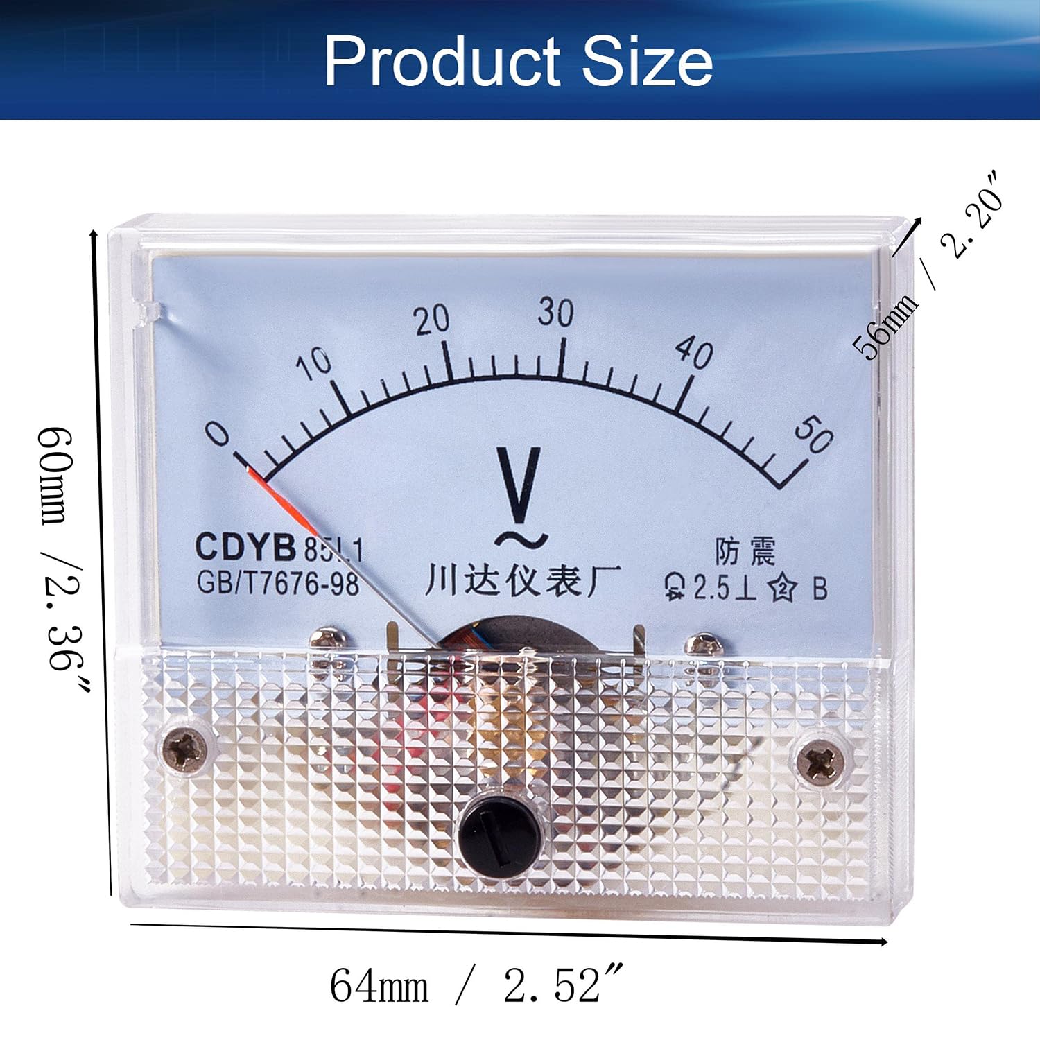 Heyiarbeit AC 0-150V Analog Panel Voltage Gauge 85L1 Volt Meter for Voltage Measurement Devices 1Pcs