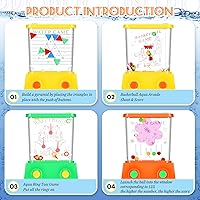 Vista 6 de Gejoy Juego de 4 piezas de juguetes de agua de mano para canasta de Pascua para niños, juego de mano para lanzar anillos de agua, mini retro