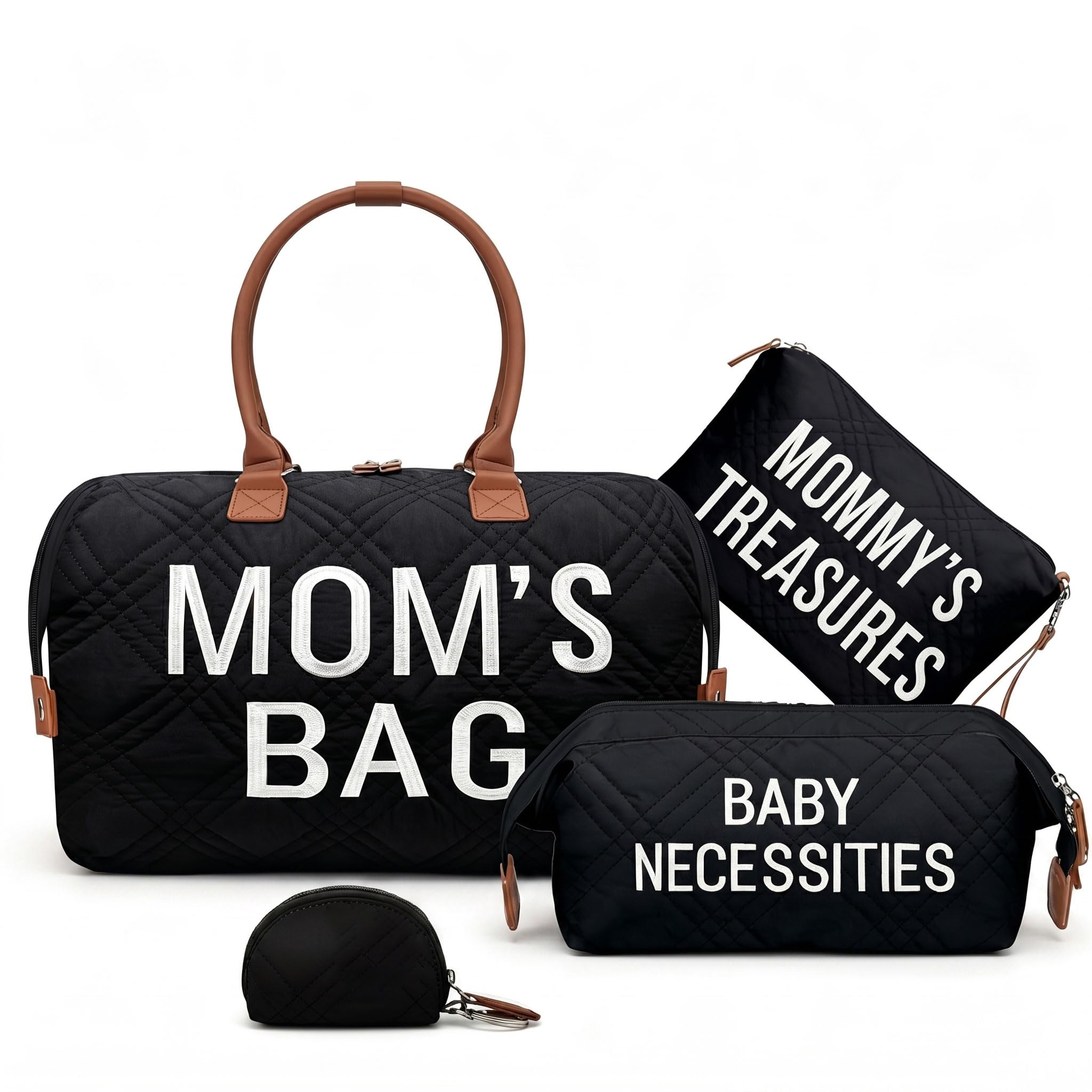 Diaper Bag with 2 Organizers, Large Mom Bag for Hospital and Travel, Baby Diaper for Baby Care-image-3