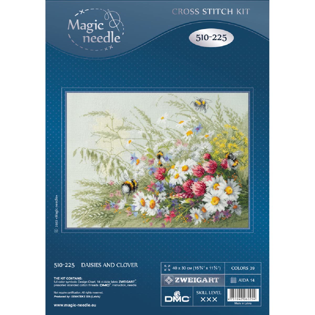 Kit Point De Croix Magic Needle – Papillon Swallowtail – Tissu Aida 14ct – Niveau Moyen