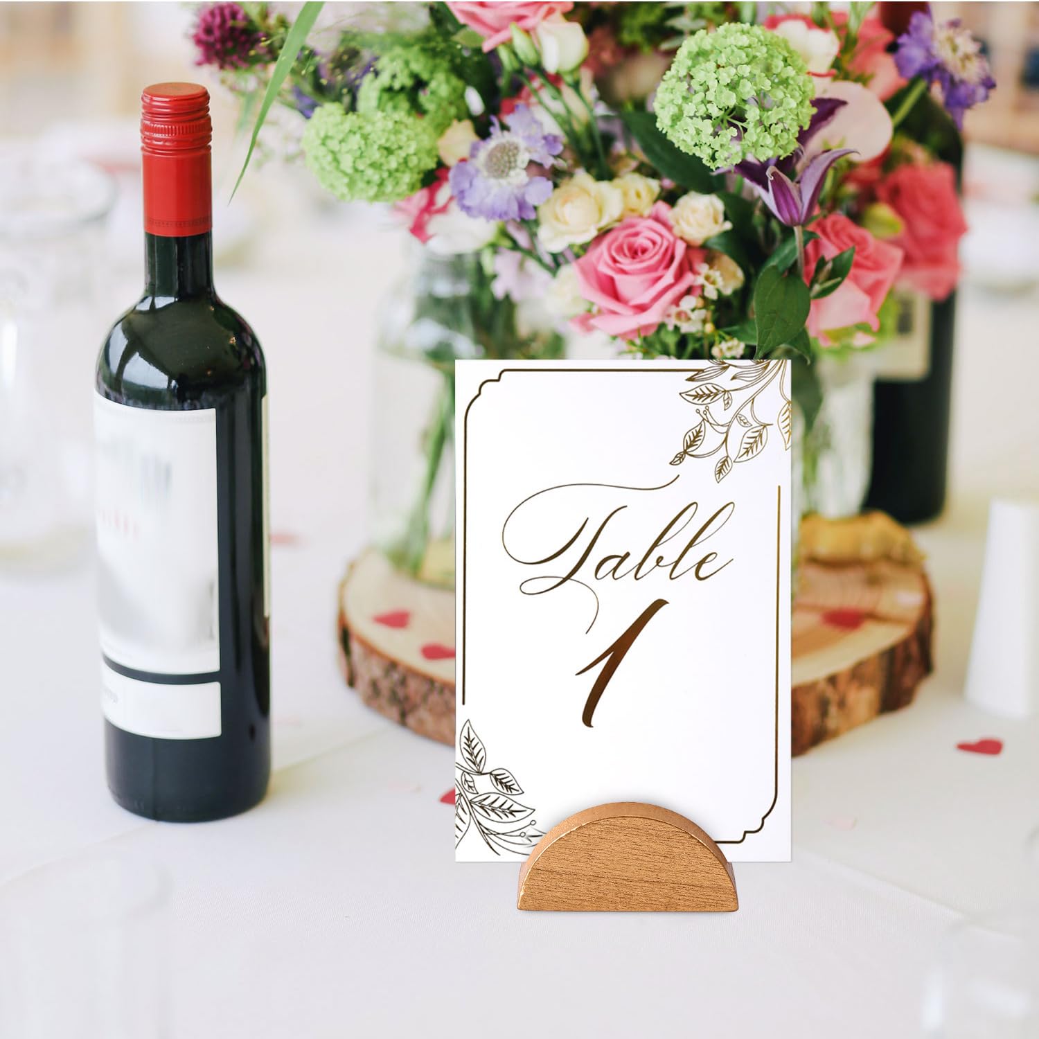 Pine Wood Place Card Holder: Rustic Wedding Seating Chart
