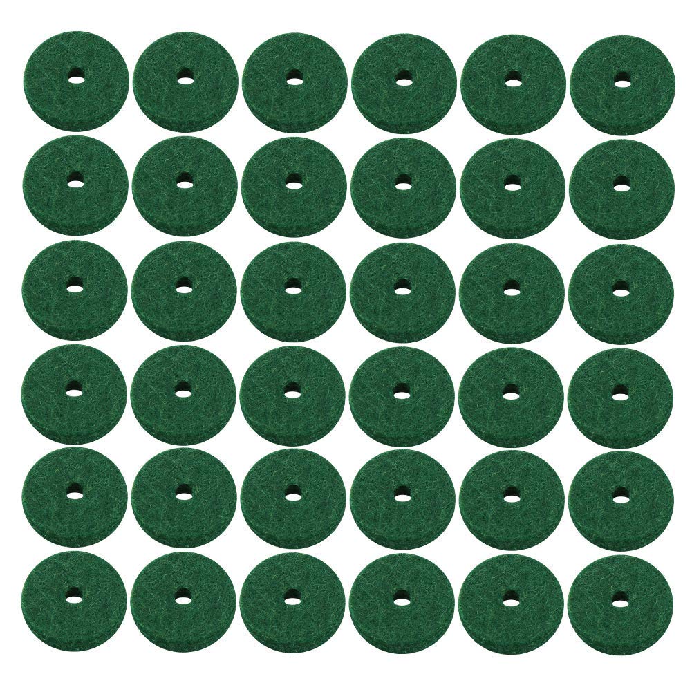 180 Uds, Teclado de Piano de Lana Pura Verde, Almohadilla de Fieltro, Accesorio de Instrumento Musical Redondo, Accesorios de Piano Deportes De Ocio Ajedrez Y Cartas, Deportes De Ocio