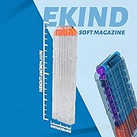 Vista 2 de EKIND 18 clips de dardos compatibles con cargadores Nerf Elite, clip de munición de dardos suave de recarga rápida para pistolas de juguete Nerf
