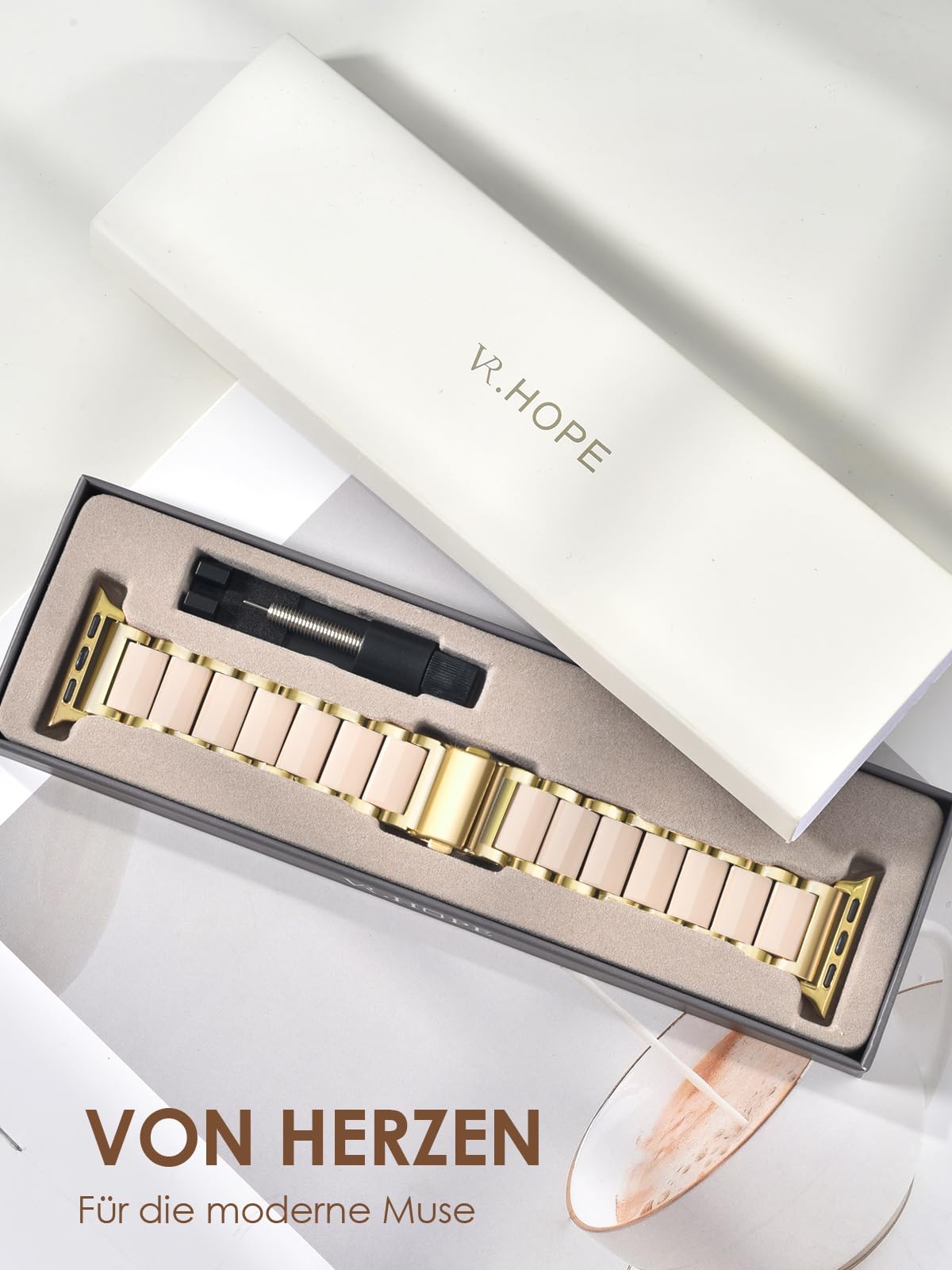 V.R.HOPE Bracelet de rechange pour Apple Watch pour femme 40 mm, 41 mm, 42