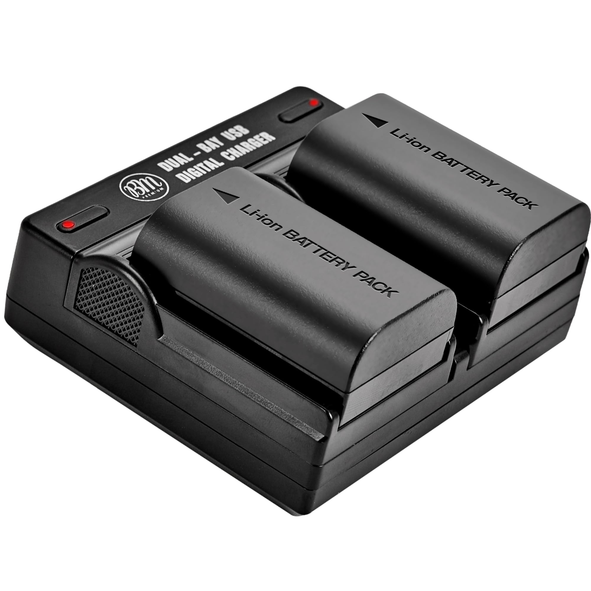 BM Premium 2 Pack of LP-E6NH Batteries and Dual Bay Battery Charger for Canon EOS R EOS R5 EOS R6 EOS R6 II EOS R7 EOS 90D EOS 60D EOS 70D EOS 80D EOS 6D II EOS 7D EOS 7D Mark II Cameras