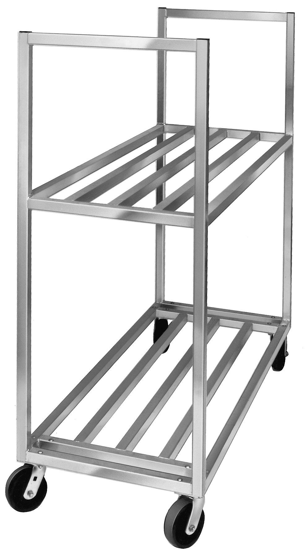 BBT-2 Aluminum Two Shelf Utility Cart - 27" x 60" x 67 1/2" by Channel Manufacturing – Aluminum