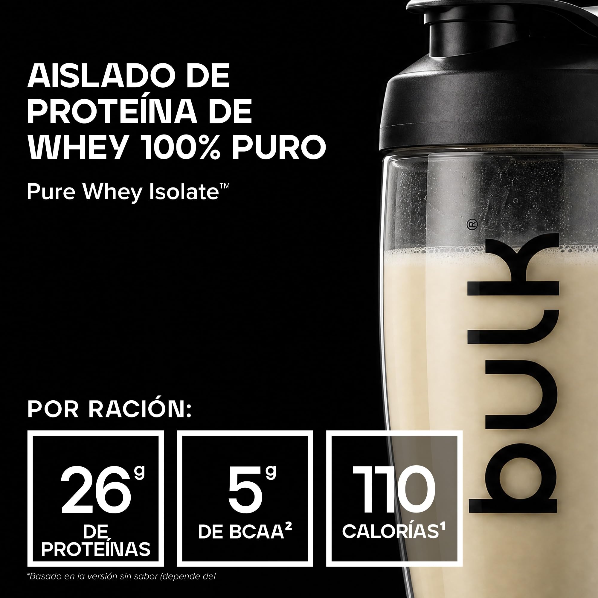 Bulk Pure Whey Isolate, Sin Sabor, 900g