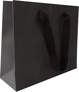 Carte Dozio - Shopper in Kraft color Marrone Scuro, maniglia con fettuccia in tinta, f.to 24+8x20+5, cf 25 pz