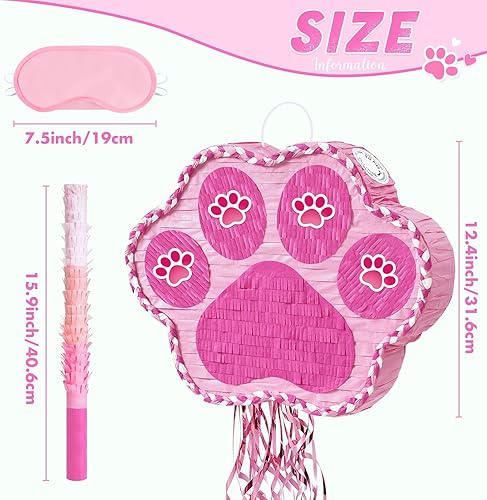 Miniatura 410 de WERNNSAI - Piñata de sirena plegable, piñata de cumpleaños con flecos que incluye cuerda para jalar, venda y bate. Decoraciones