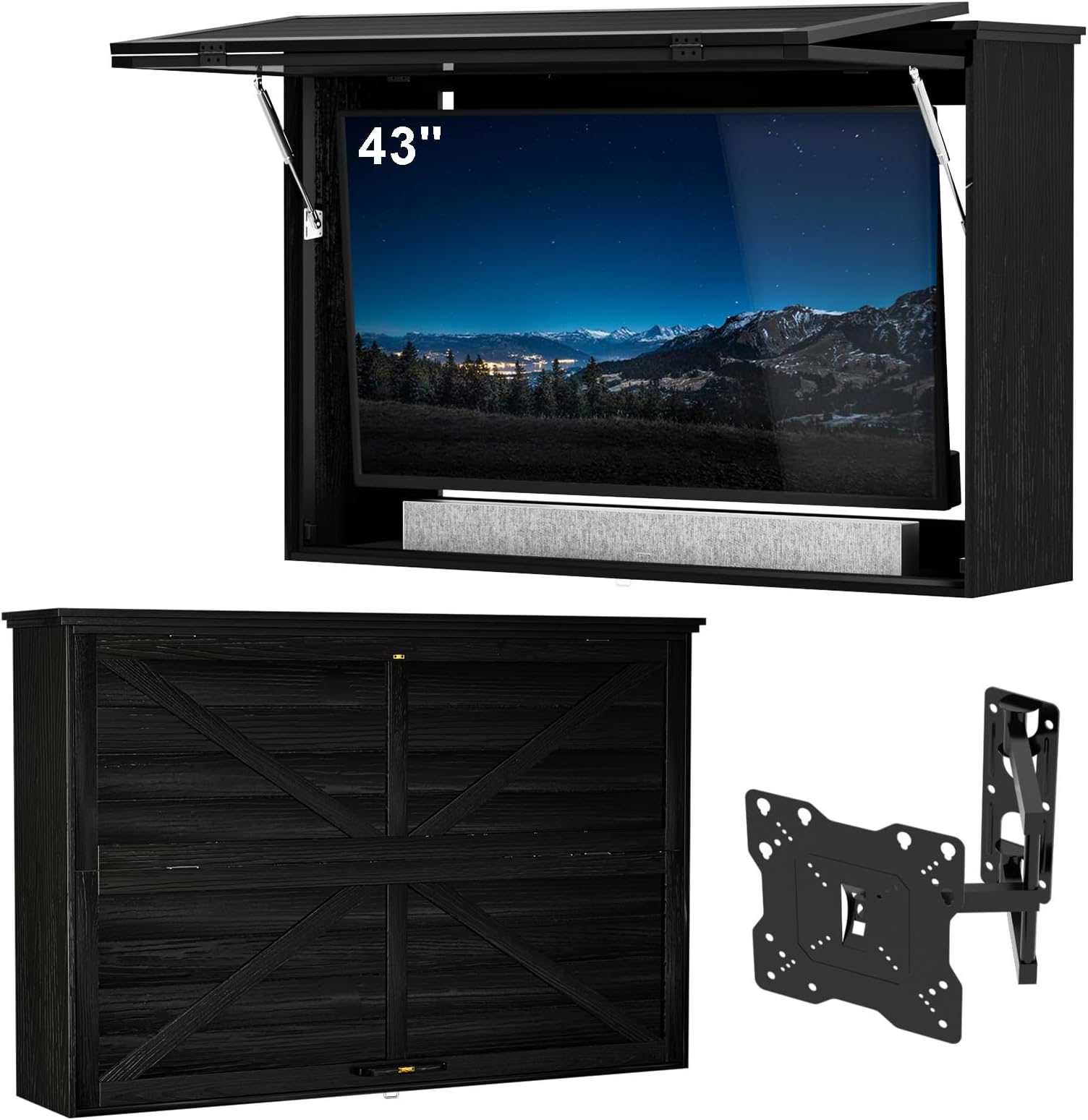 Amazon.com: GDLF Outdoor TV Enclosure, 43-Inch Solid Wood Weatherproof ...
