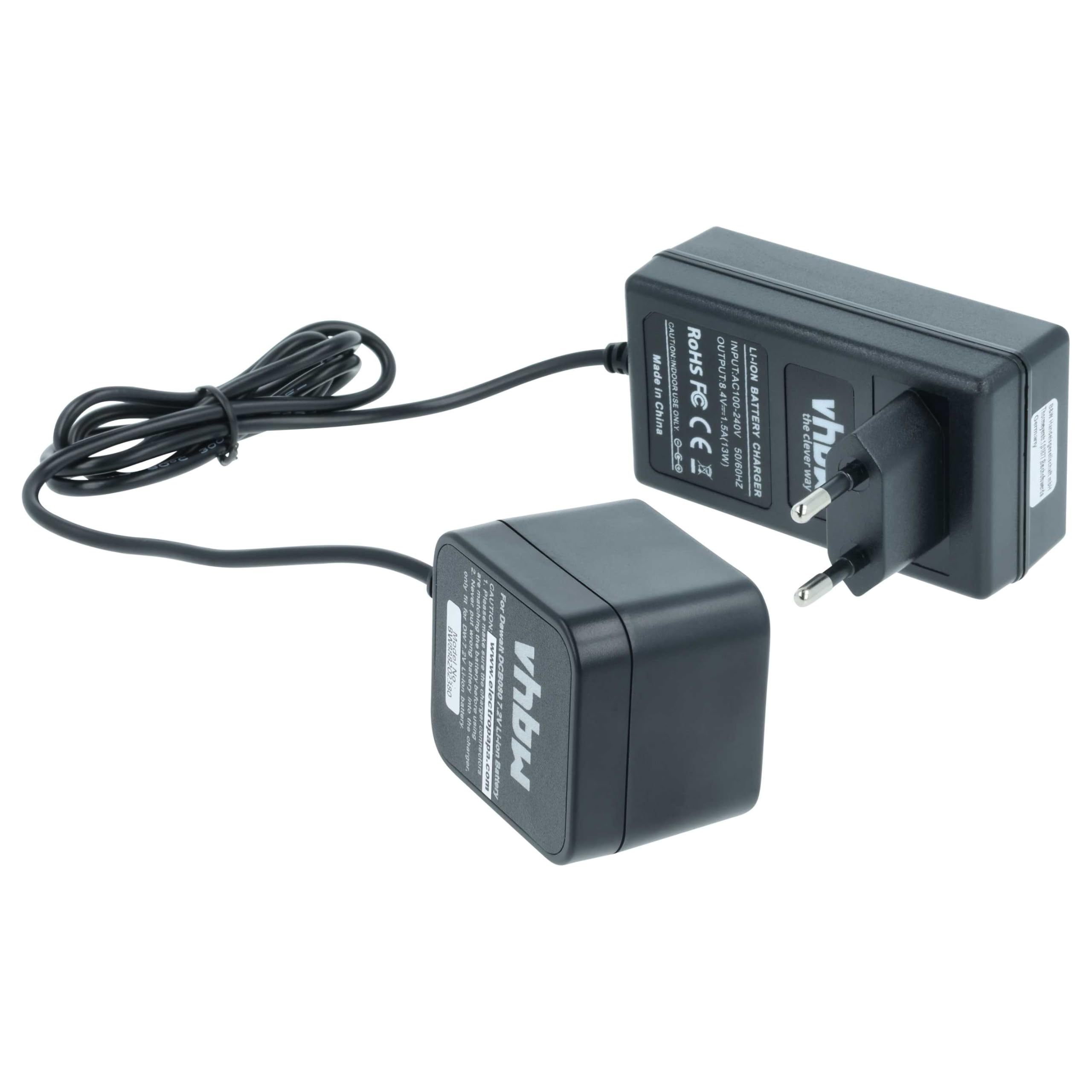 vhbw Cargador rápido Compatible con Dewalt DCB095, DCF680, DCF680N1, DCF680N2, DCF682, DCL023, DW4390 Herramientas, baterías de Li-Ion