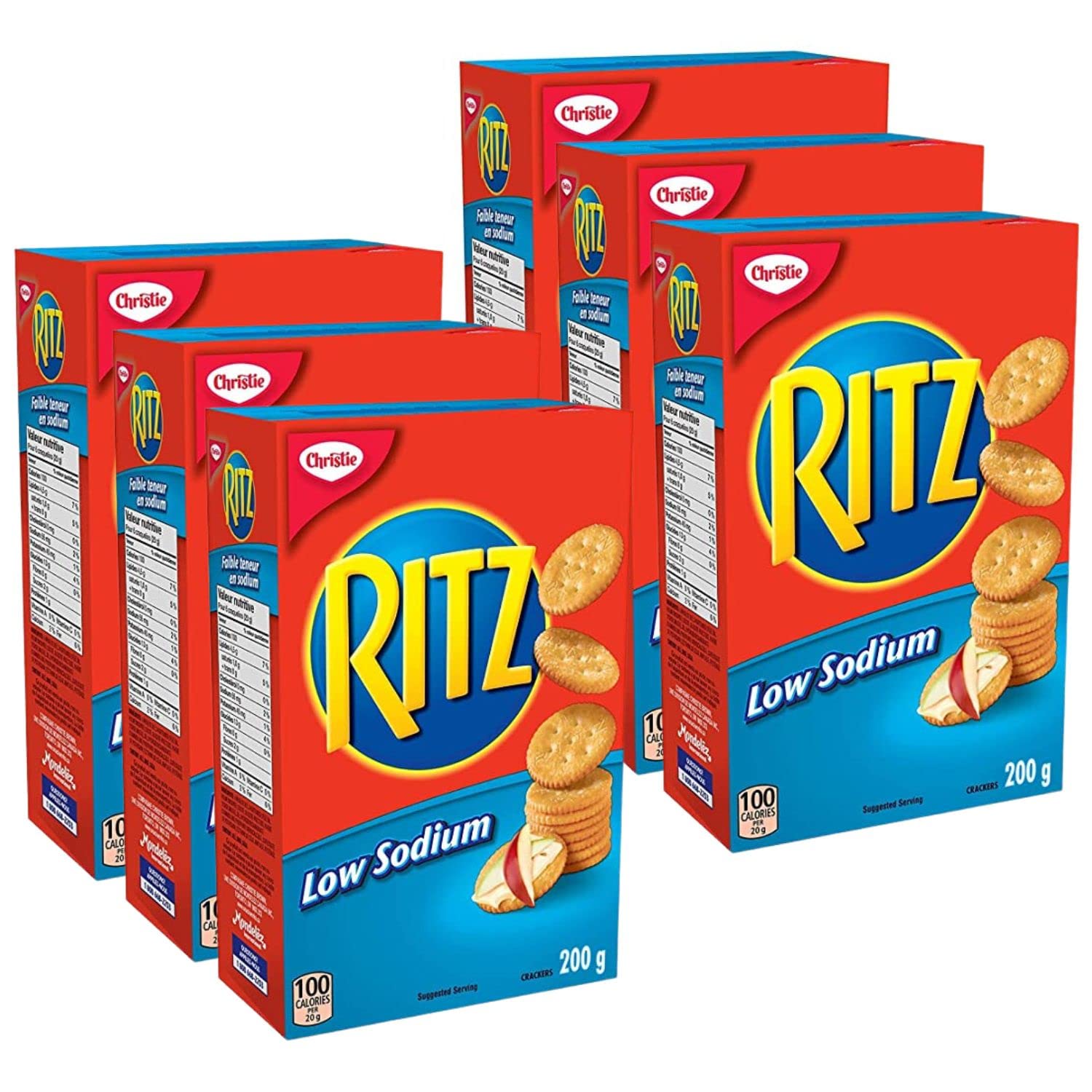 Ritz Low Sodium Crackers, 200g/7.05 (Pack of 6) Shipped