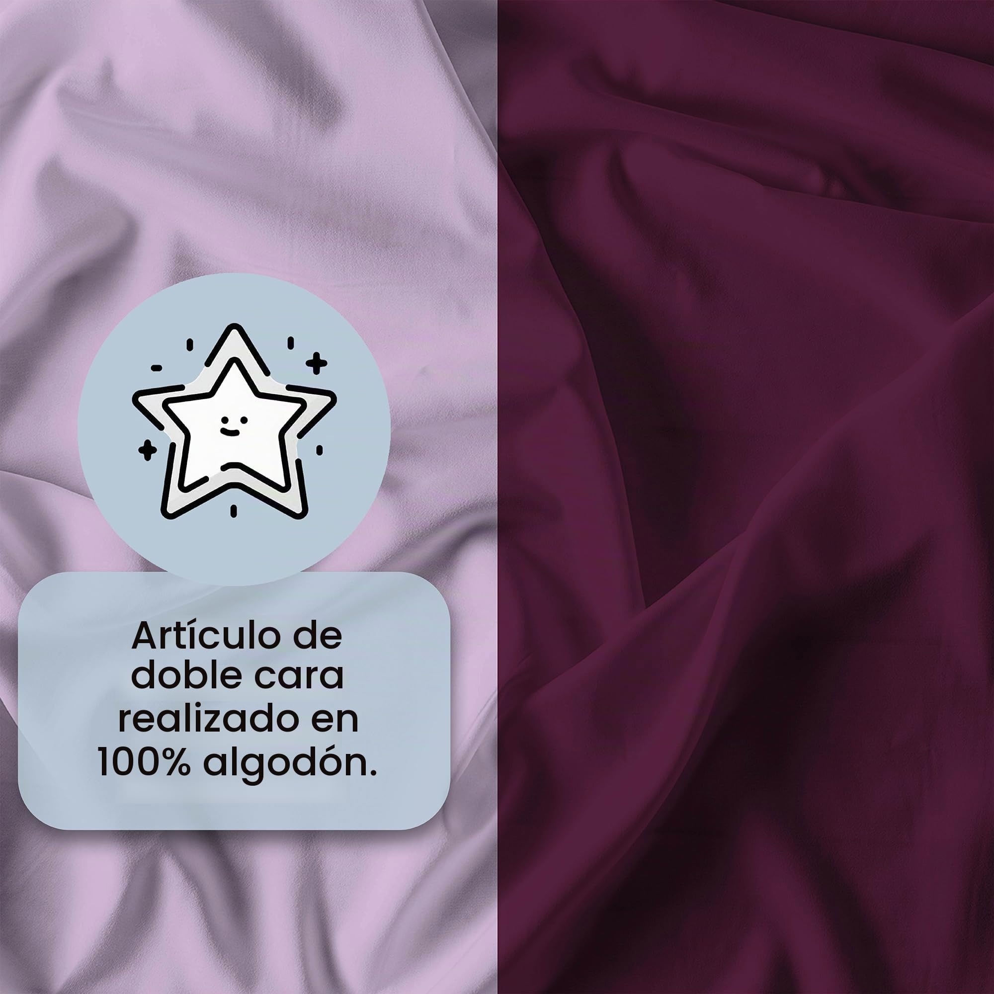 Italian Bed Linen Funda nòrdica Lila/Ciruela 2 plazas (250 x 200 cm + 2/52 x 82 cm)