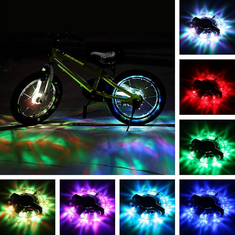 Amazon | TINANA 充電式自転車ホイールハブライト 防水 LED